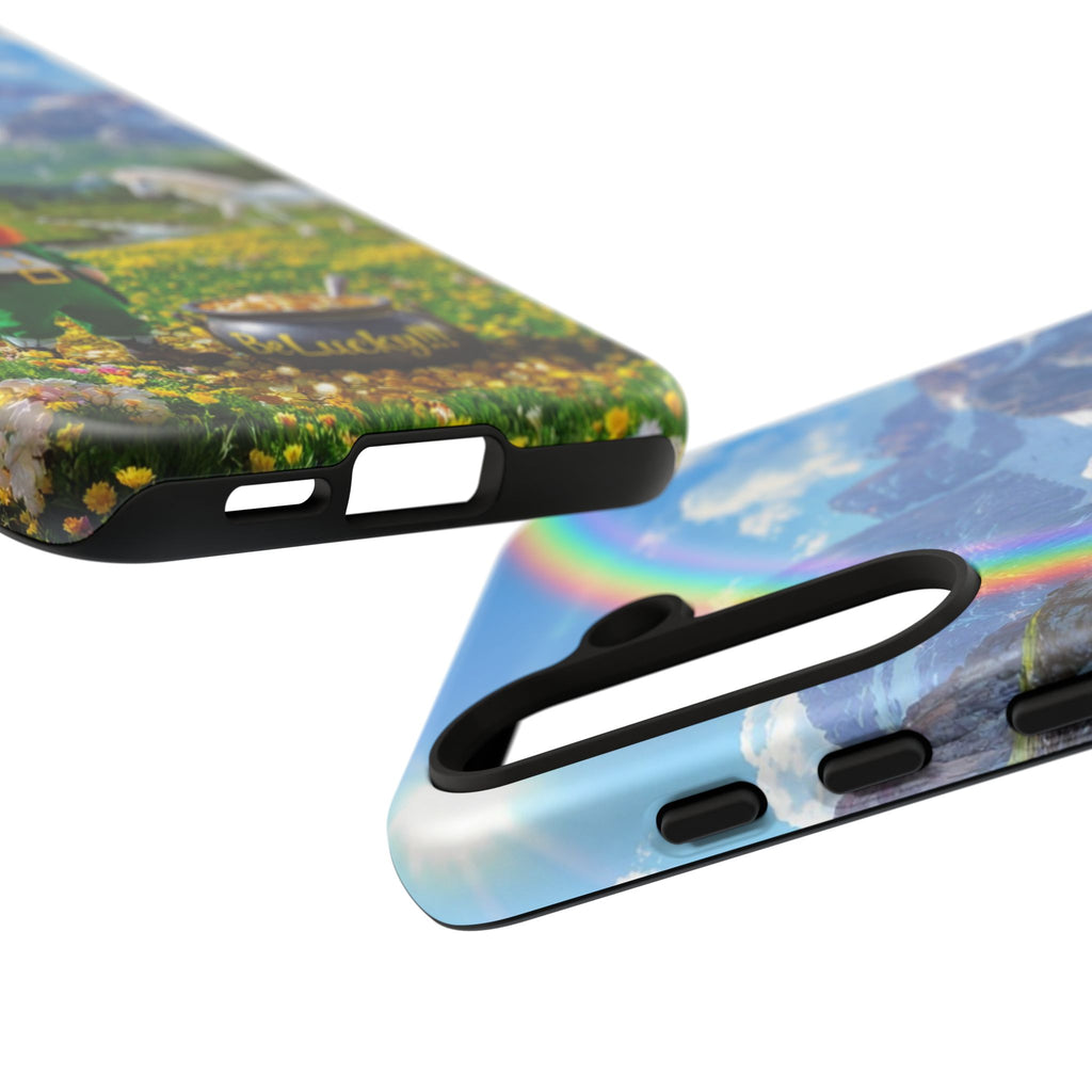 Lucky Leprechaun & Unicorn Phone Case — Rainbow Pot of Gold Protective Cover