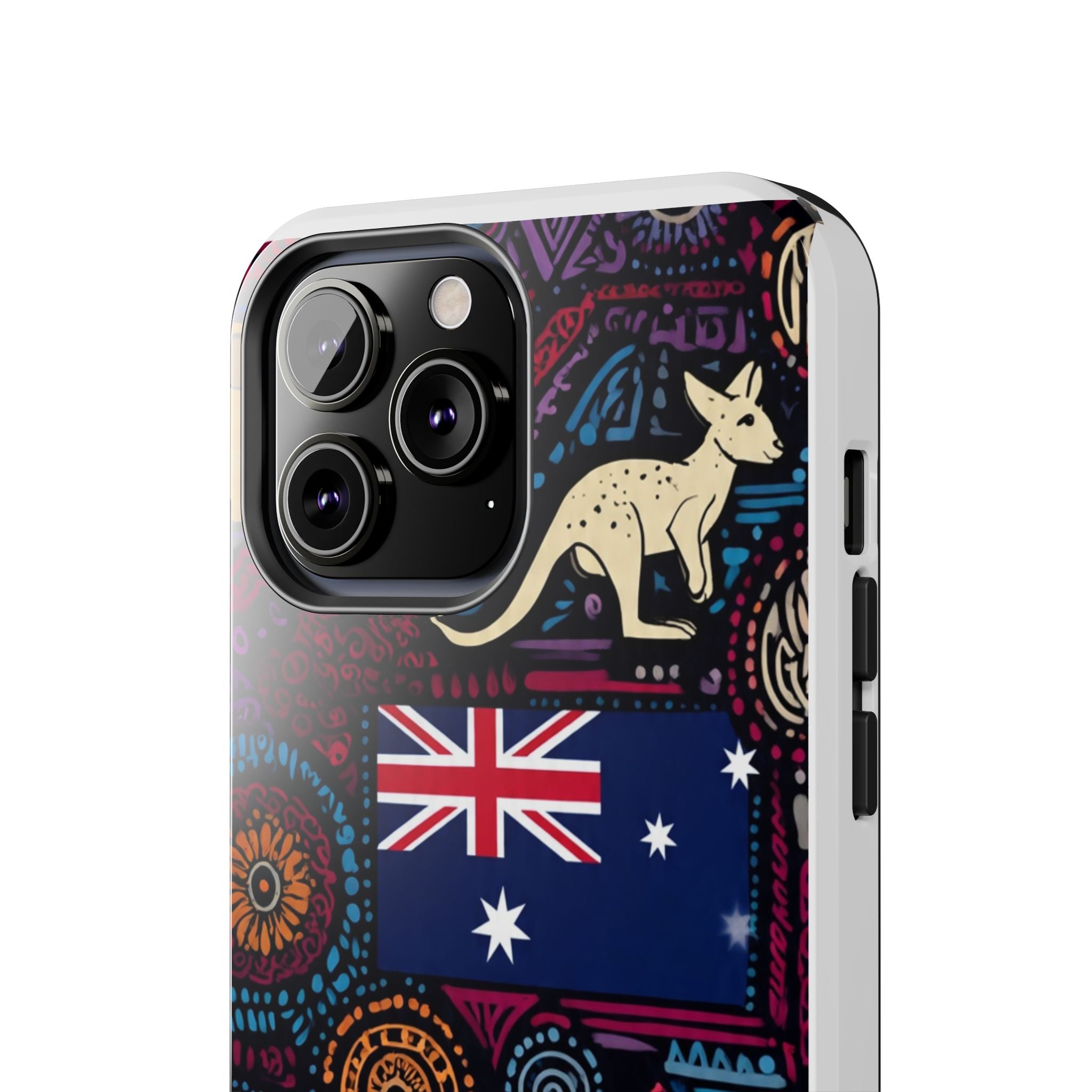 Australian Kangaroo Indigenous Pattern Phone Case — Tough Protective Cover