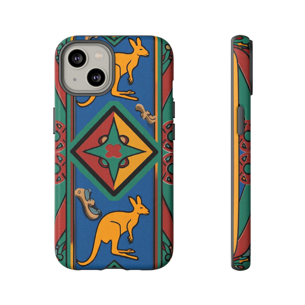 Kangaroo Tribal Pattern Tough Phone Case
