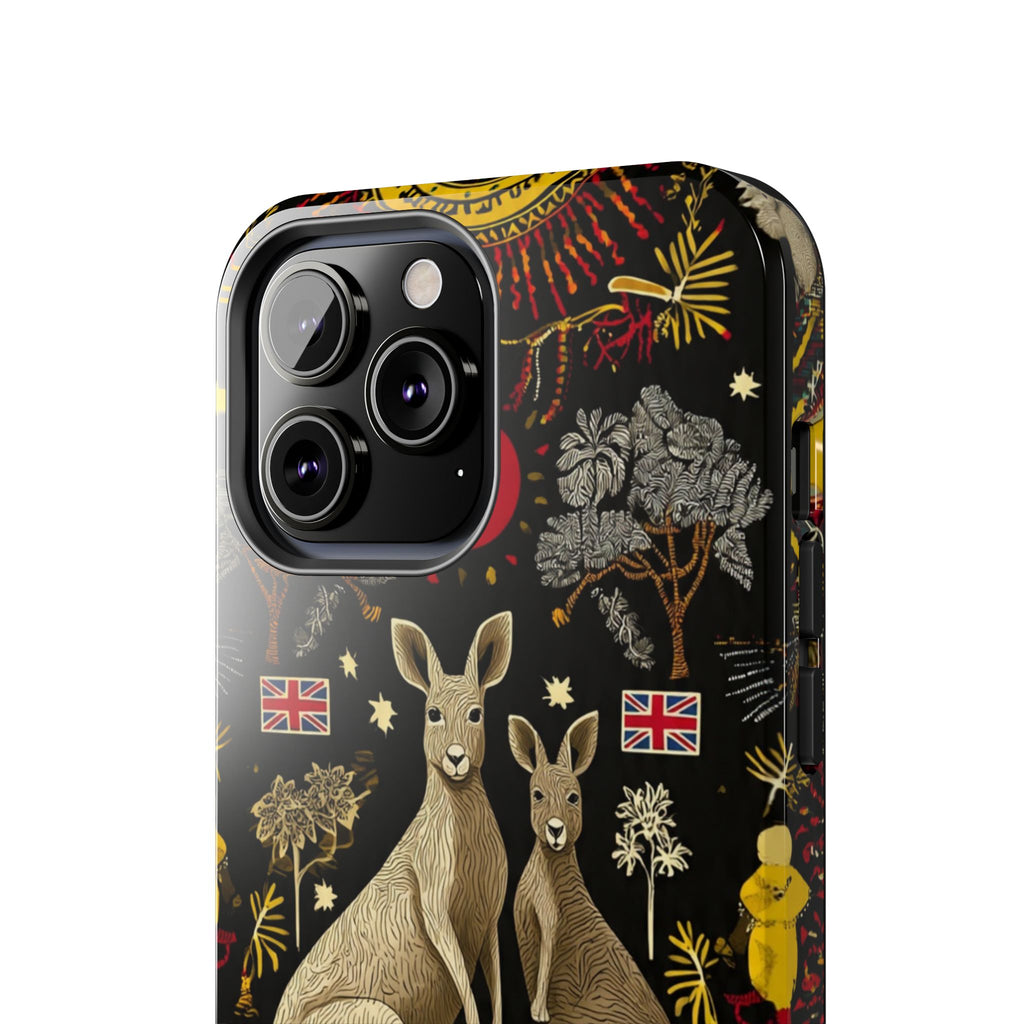 Australian Kangaroo Crest Tough Phone Case — Vintage Coat-of-Arms Design