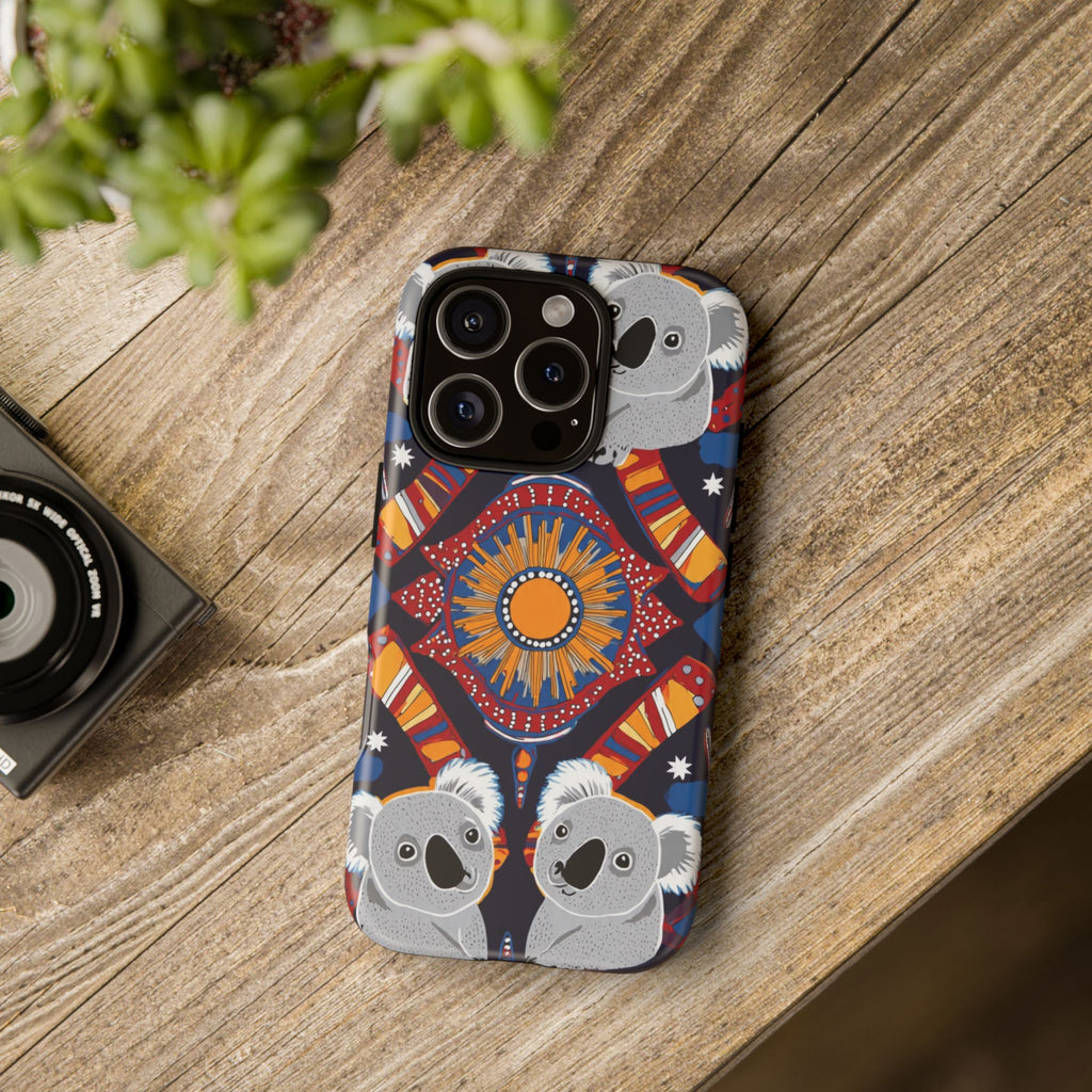 Koala Pattern Phone Case — Cute Indigenous-Inspired Design