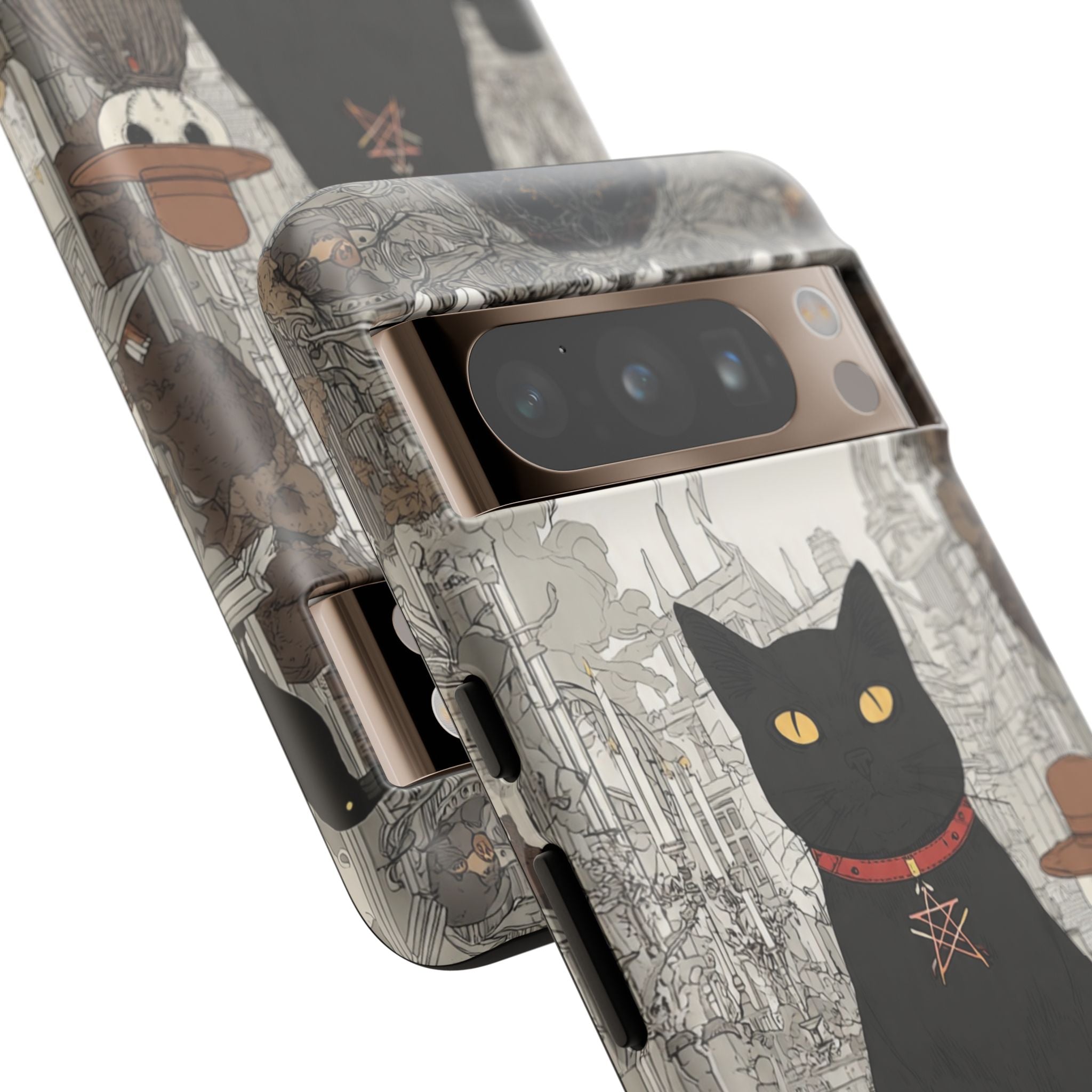 Witchy Black Cat Phone Case — Mystic Altar iPhone Cover