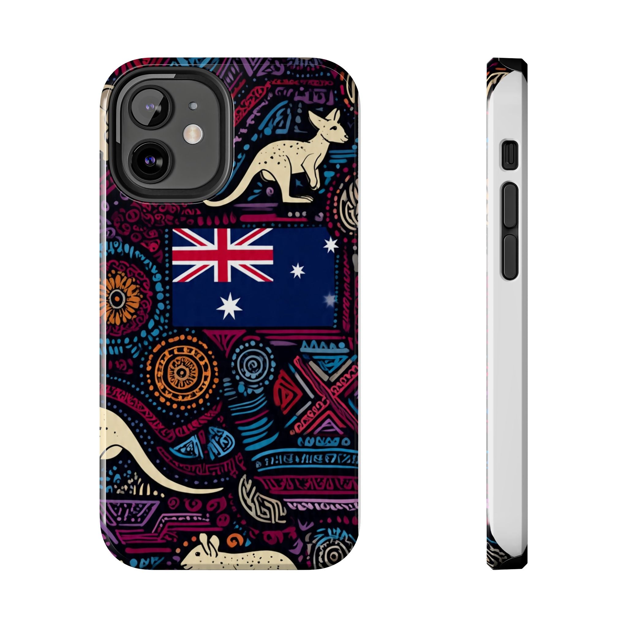 Australian Kangaroo Indigenous Pattern Phone Case — Tough Protective Cover