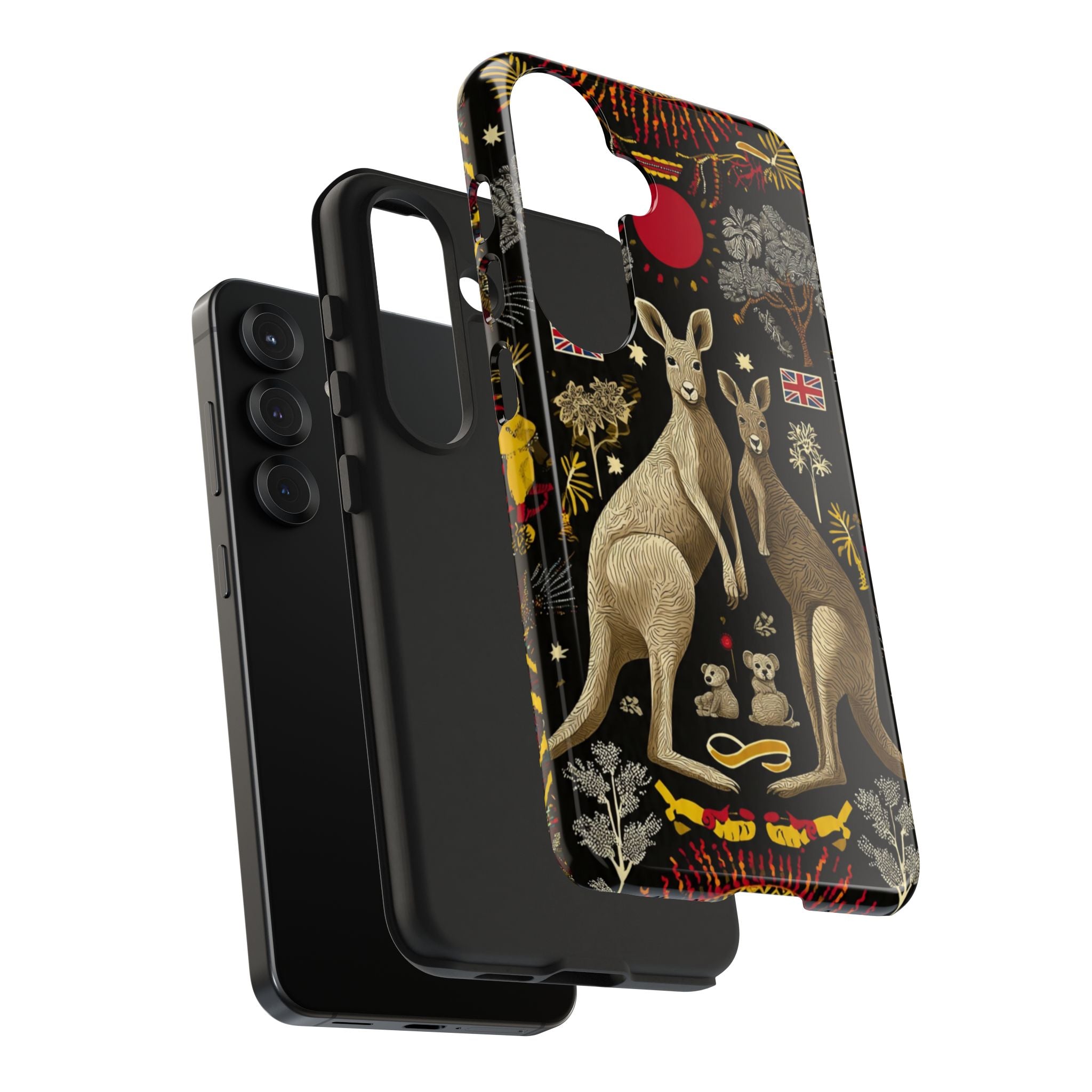Australian Kangaroo Crest Tough Phone Case — Vintage Coat-of-Arms Design