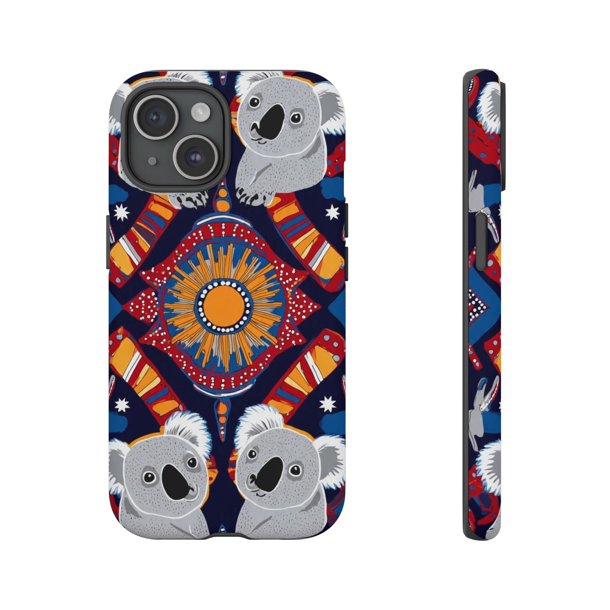 Koala Pattern Phone Case — Cute Indigenous-Inspired Design