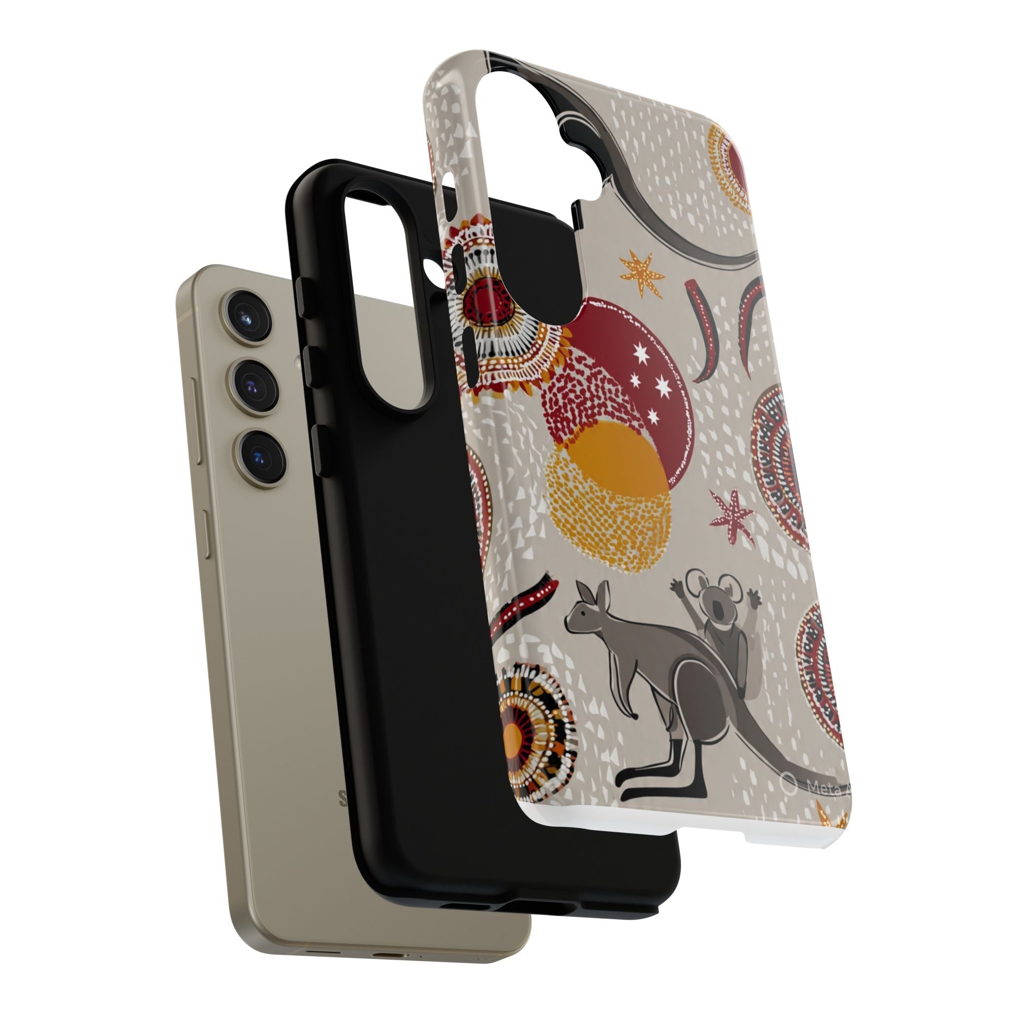 Kangaroo & Koala Aboriginal Dot Art Phone Case – Protective Tough Case
