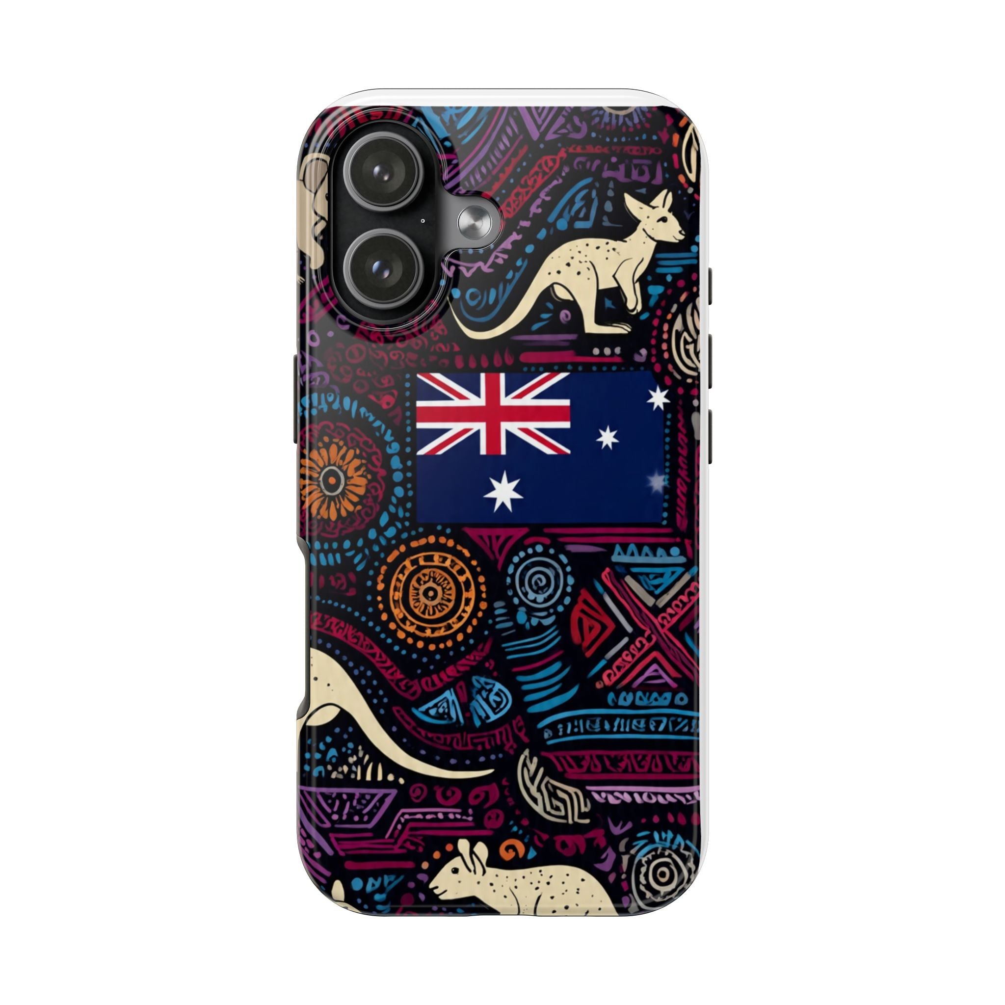 Australian Kangaroo Indigenous Pattern Phone Case — Tough Protective Cover