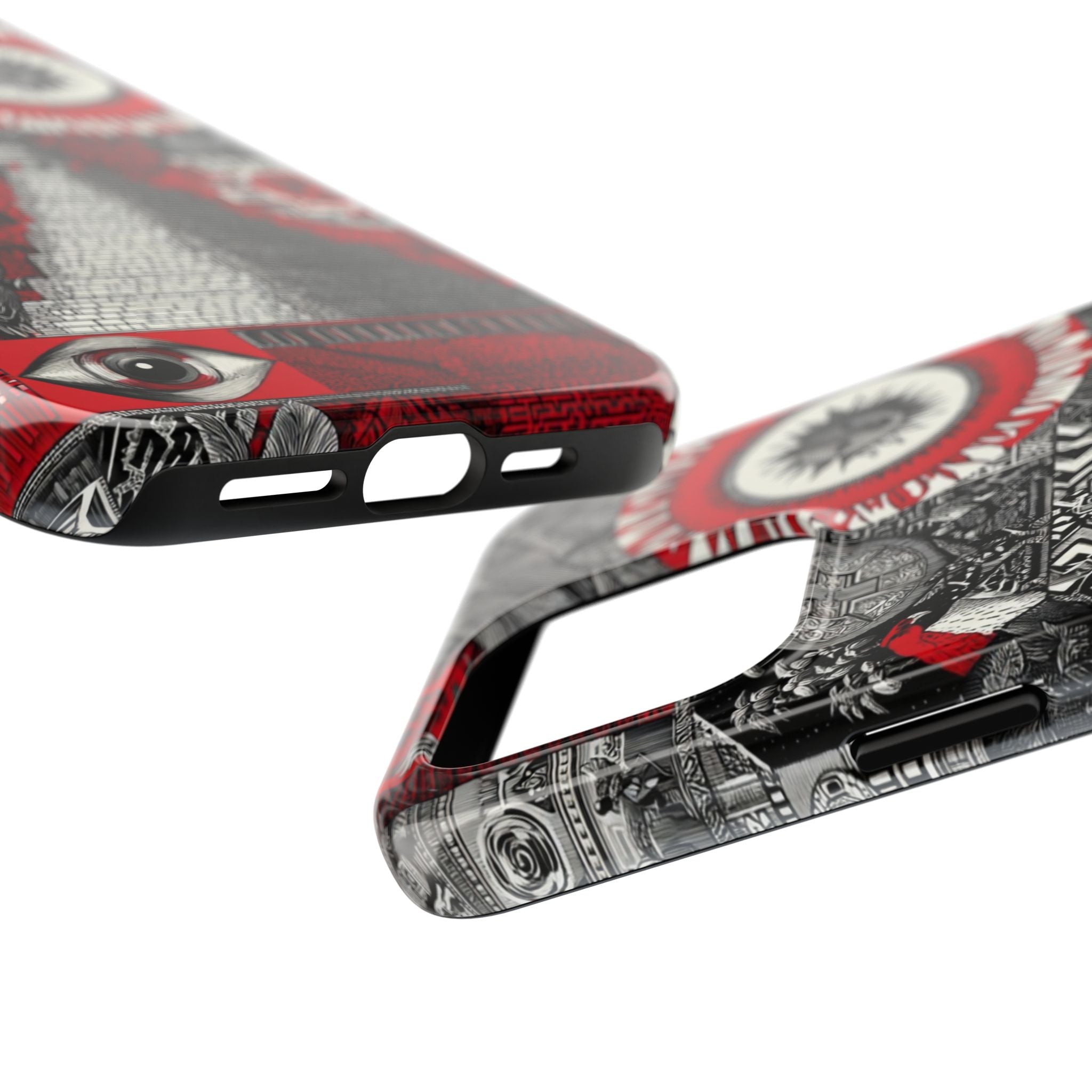 Tough Phone Case — Red Inca Pyramid Collage (Sun & Raven)