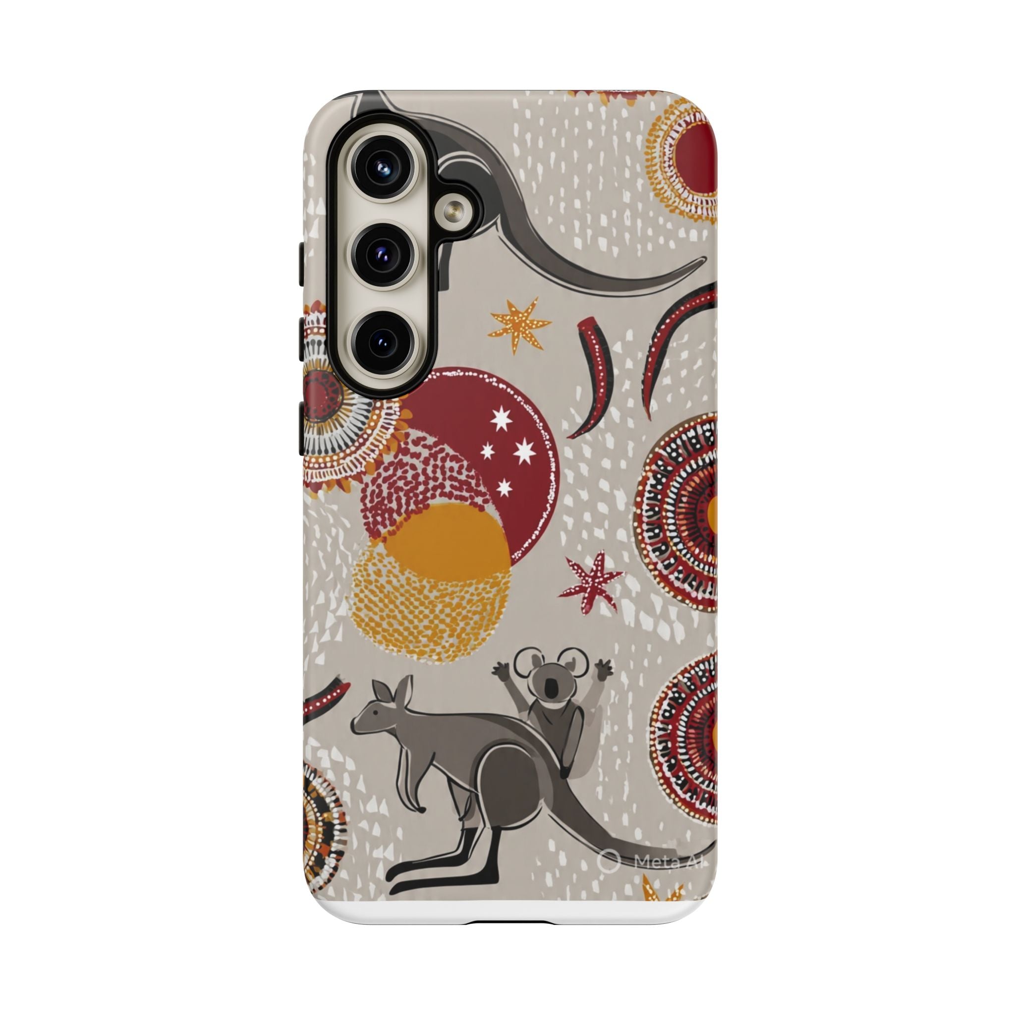 Kangaroo & Koala Aboriginal Dot Art Phone Case – Protective Tough Case