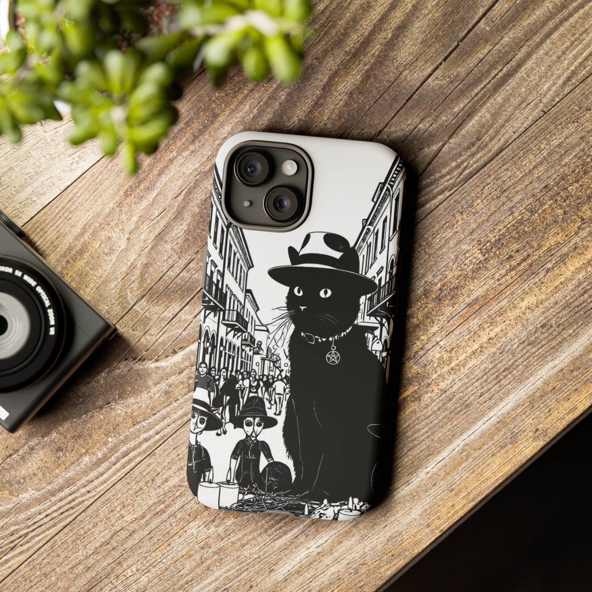 Phone Case — Noir Cat Street Art Design