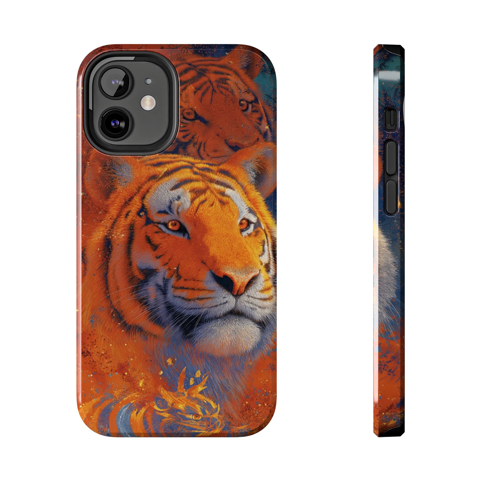 Tiger Portrait Tough Phone Case — Bold Orange Wildlife iPhone Protector