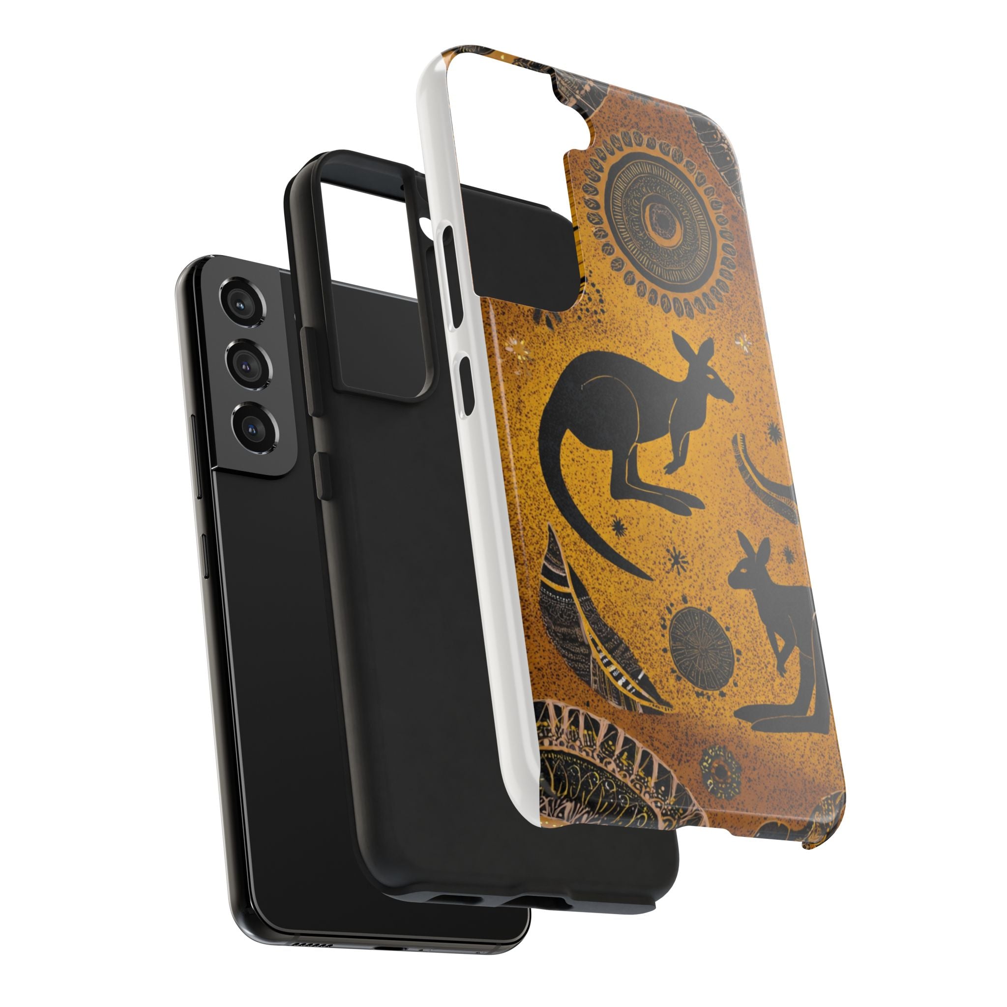 Kangaroo Boho Tough Phone Case — Australian Wildlife Protective Cover