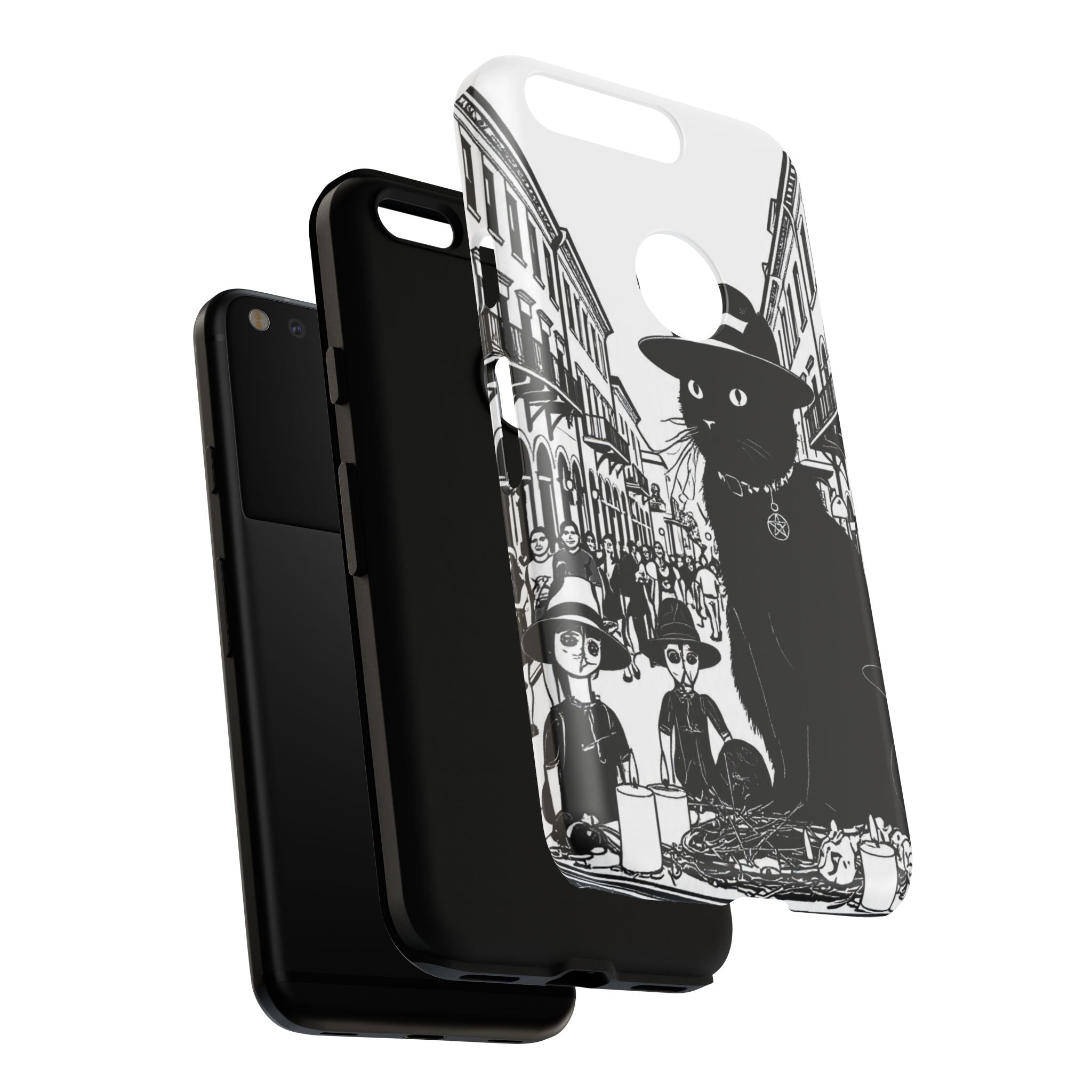 Phone Case — Noir Cat Street Art Design