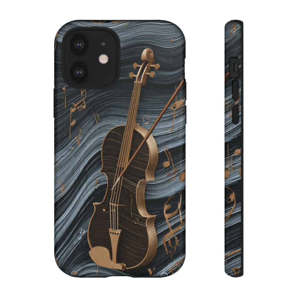 Violin Melody Tough Phone Case — Musical Instrument Art Protective Cover