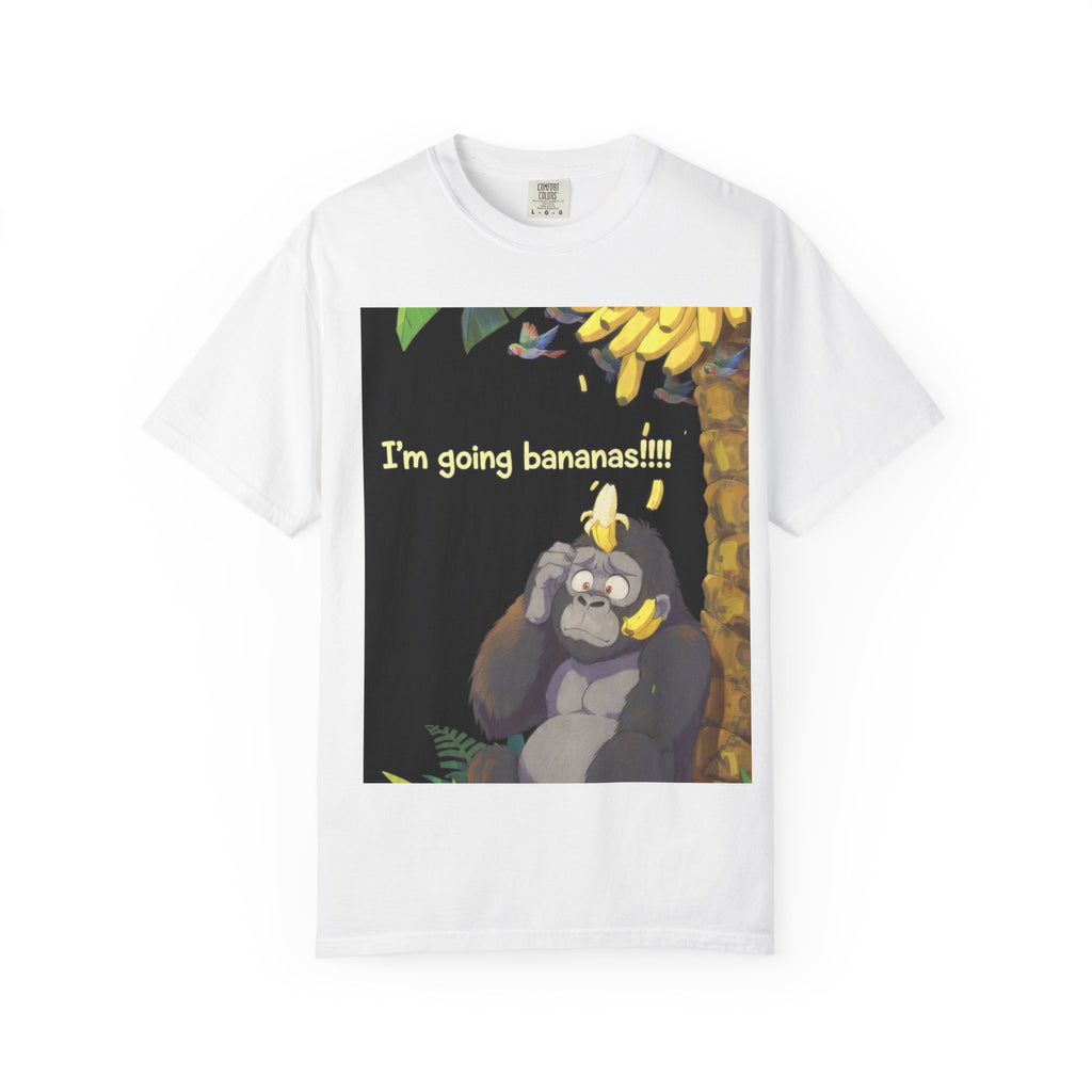 T-Shirt — "I'm Going Bananas!!!" Gorilla Cartoon Graphic Tee