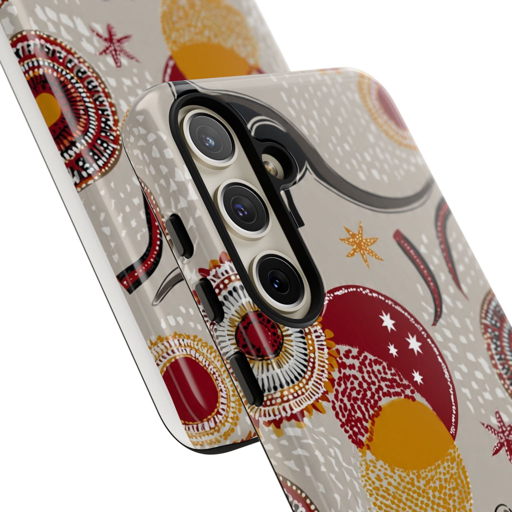 Kangaroo & Koala Aboriginal Dot Art Phone Case – Protective Tough Case