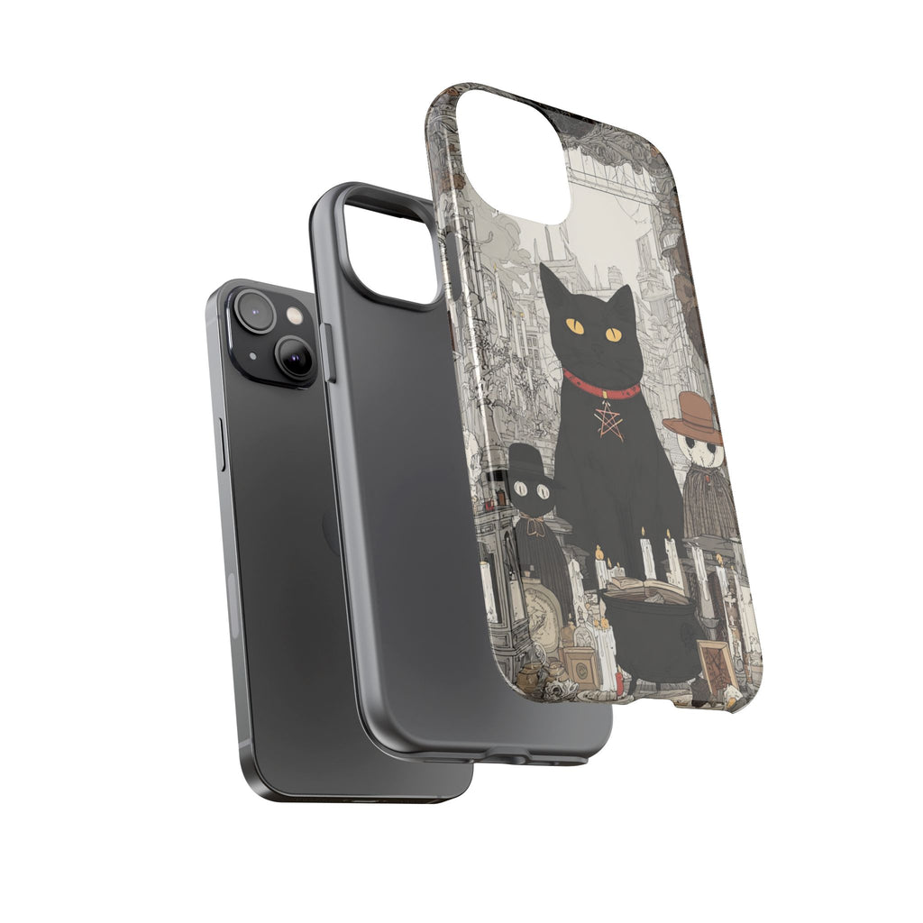Witchy Black Cat Phone Case — Mystic Altar iPhone Cover