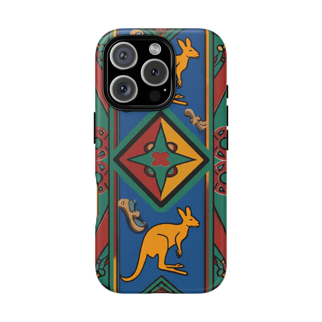 Kangaroo Tribal Pattern Tough Phone Case