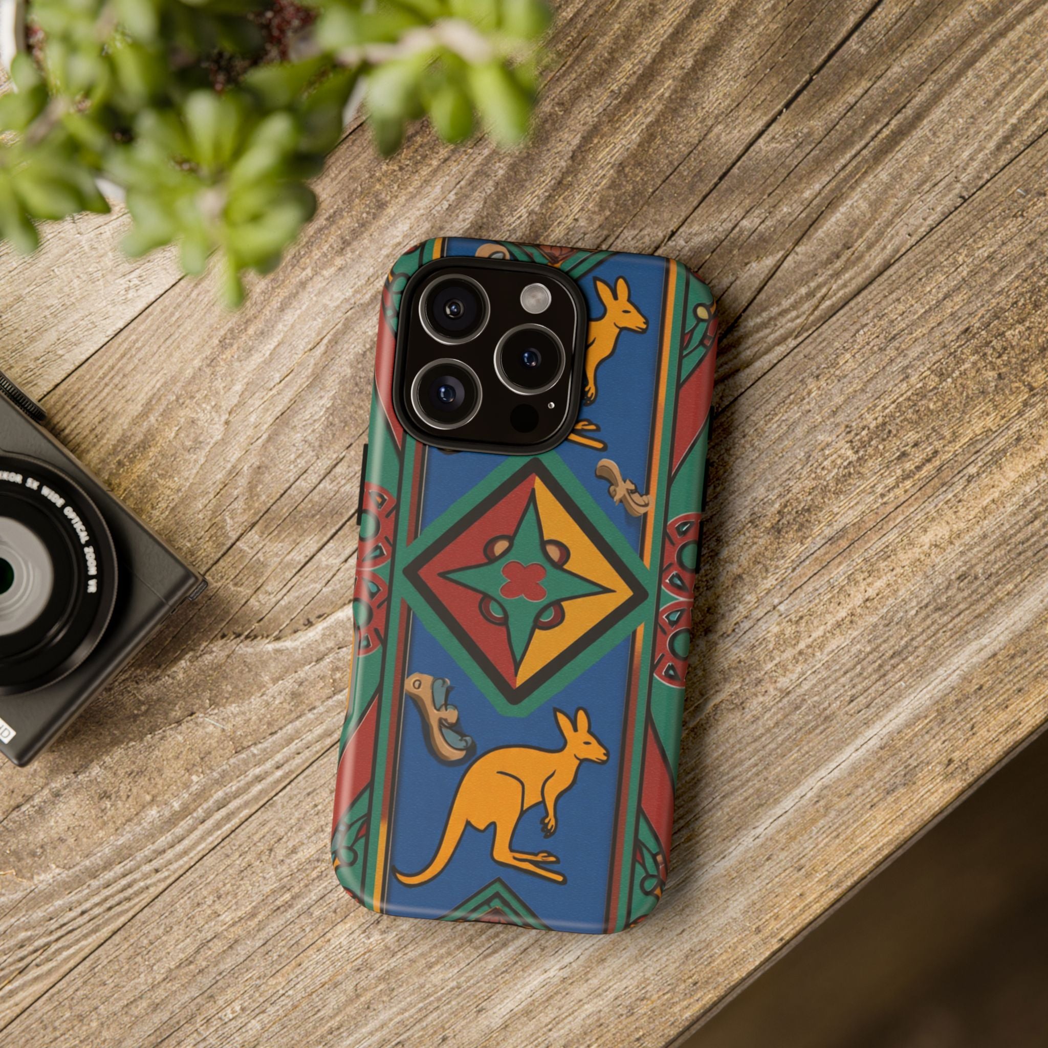 Kangaroo Tribal Pattern Tough Phone Case