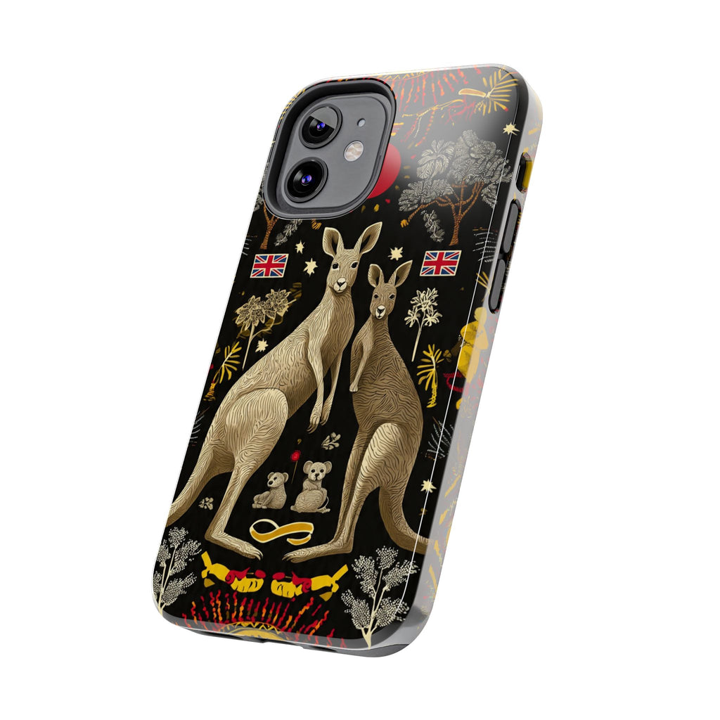 Australian Kangaroo Crest Tough Phone Case — Vintage Coat-of-Arms Design