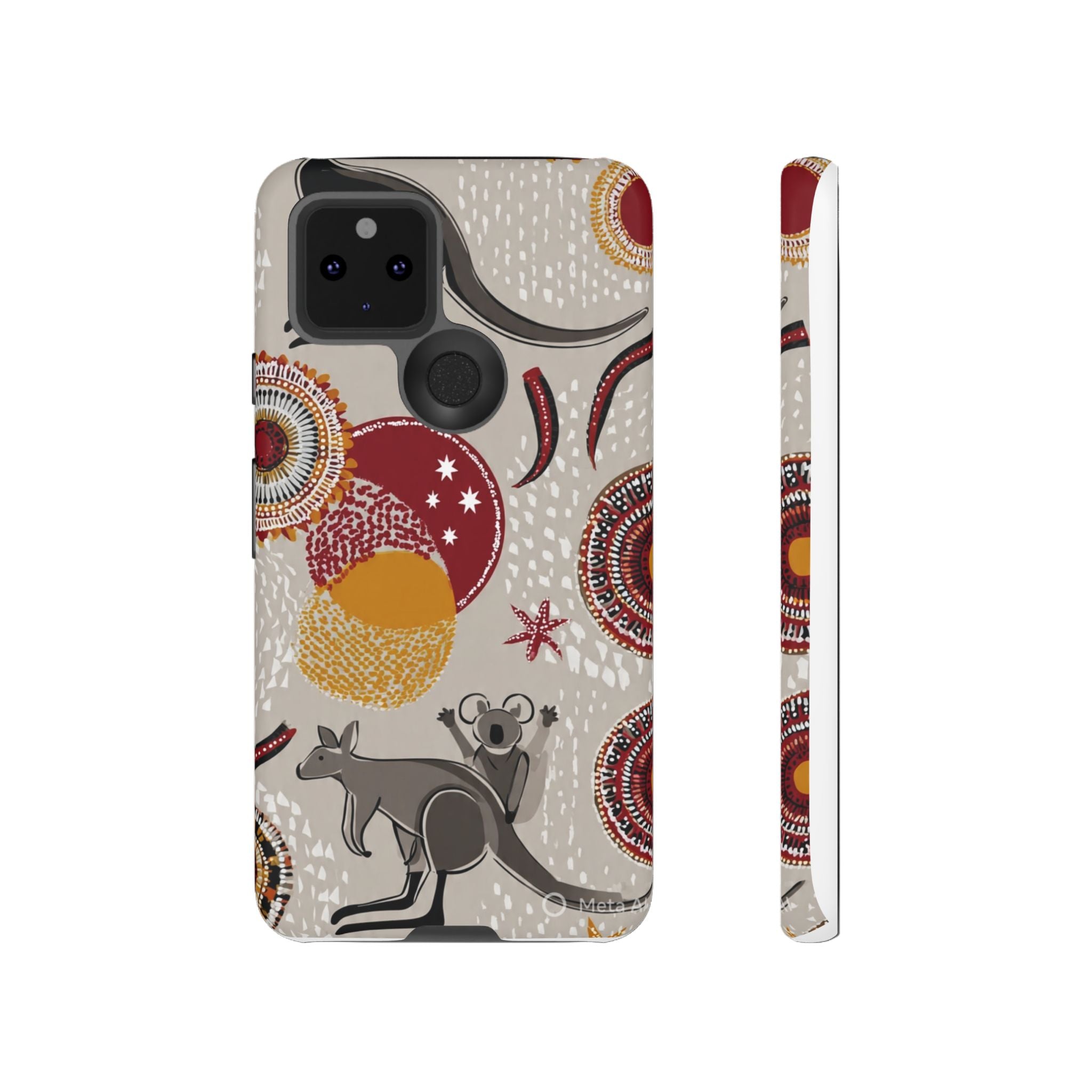 Kangaroo & Koala Aboriginal Dot Art Phone Case – Protective Tough Case