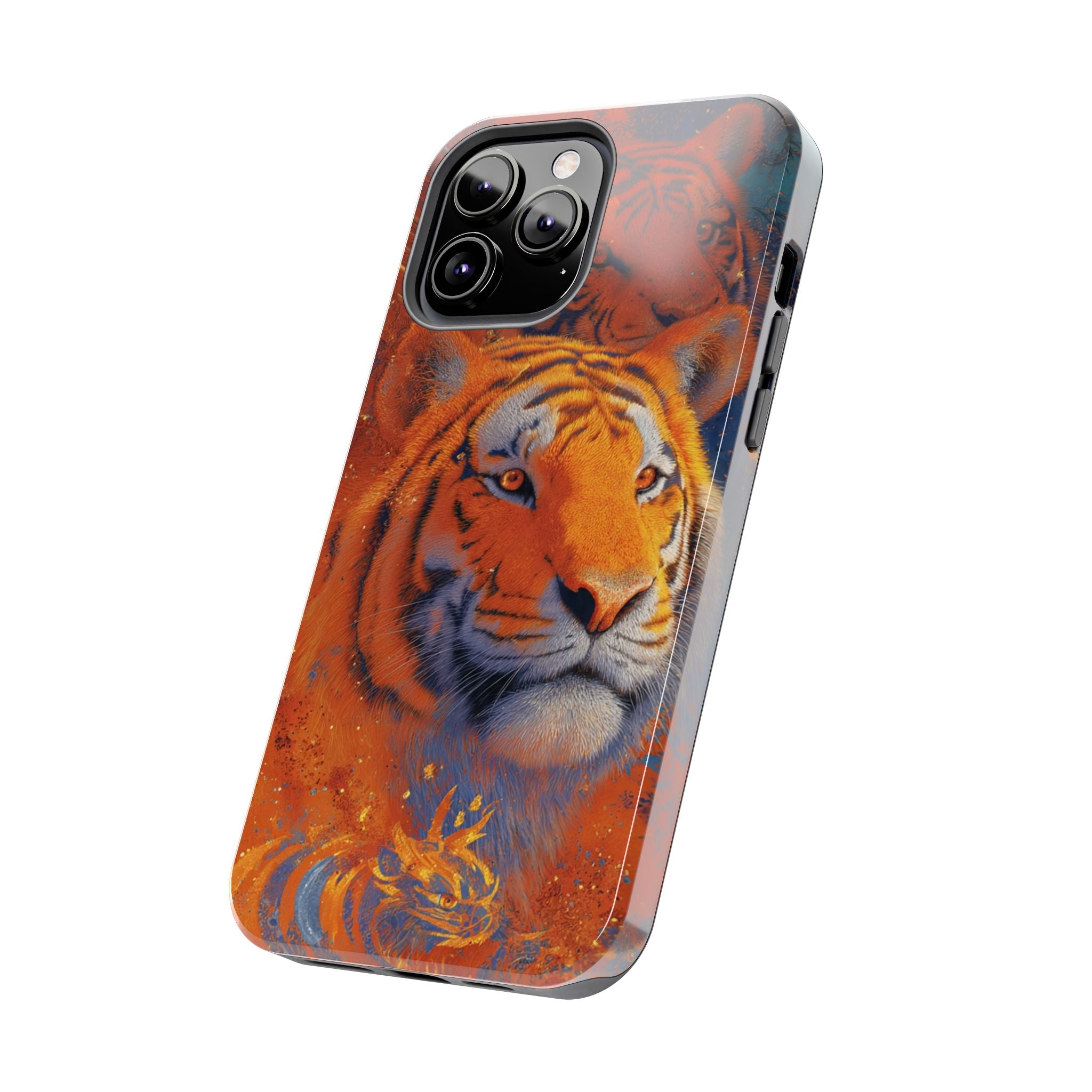 Tiger Portrait Tough Phone Case — Bold Orange Wildlife iPhone Protector