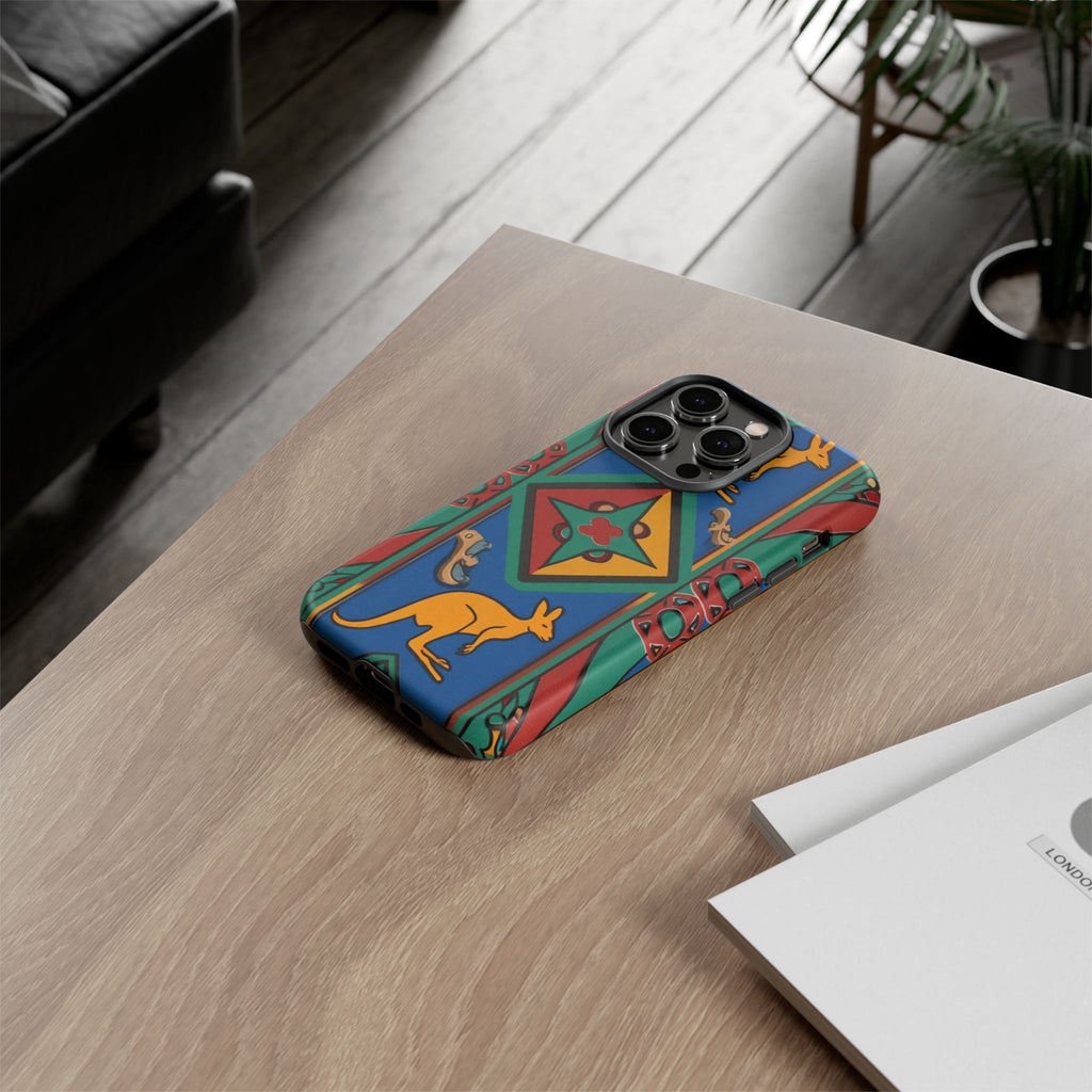 Kangaroo Tribal Pattern Tough Phone Case