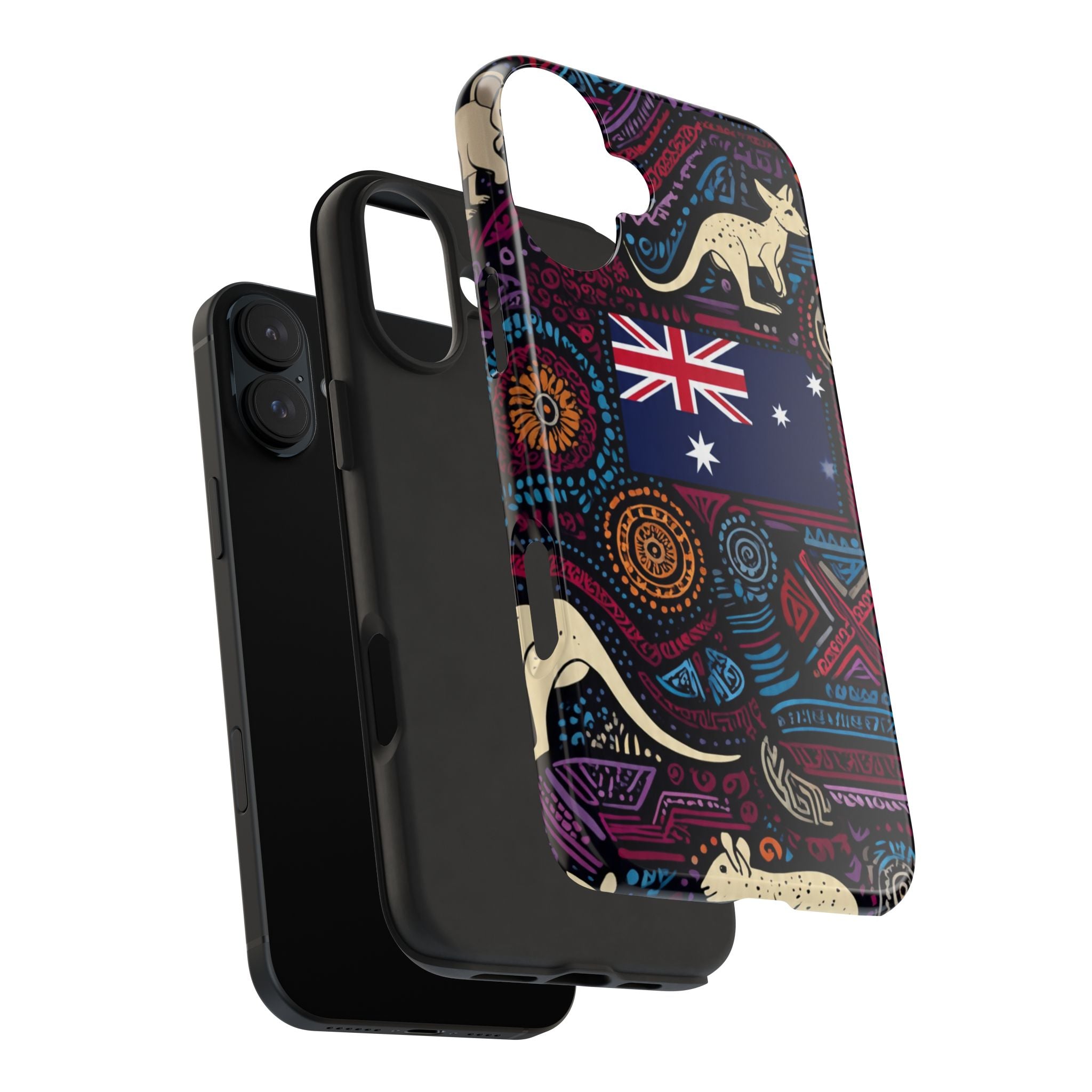 Australian Kangaroo Indigenous Pattern Phone Case — Tough Protective Cover