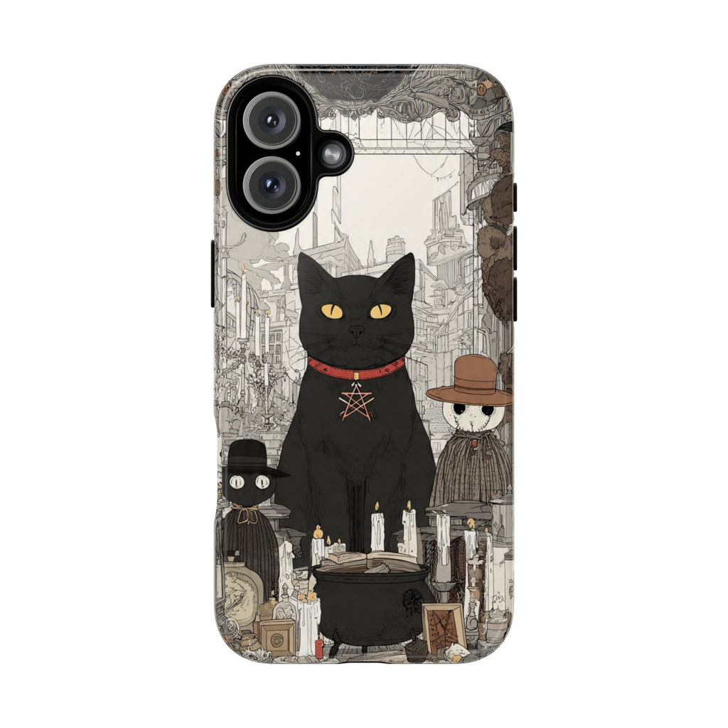 Witchy Black Cat Phone Case — Mystic Altar iPhone Cover