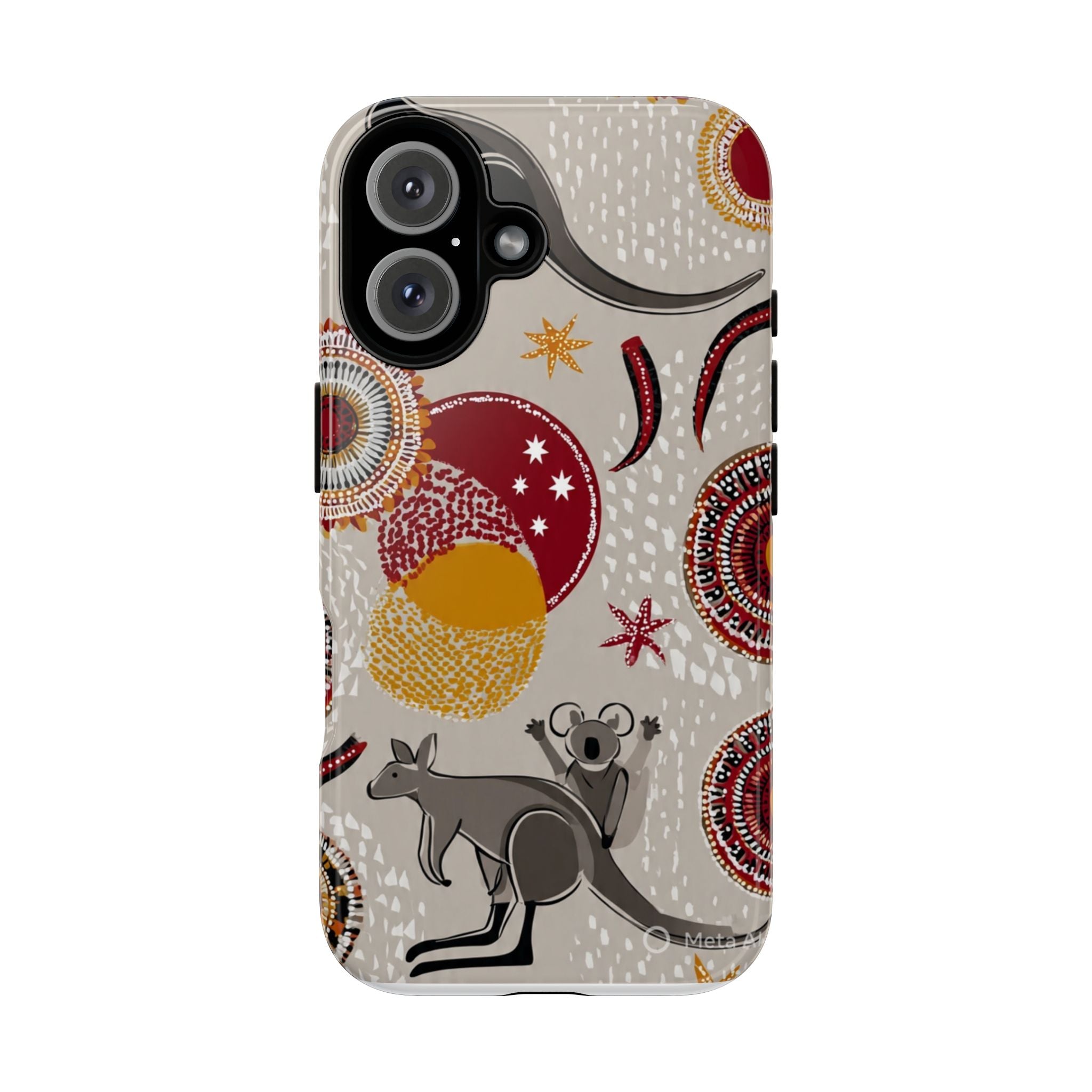 Kangaroo & Koala Aboriginal Dot Art Phone Case – Protective Tough Case