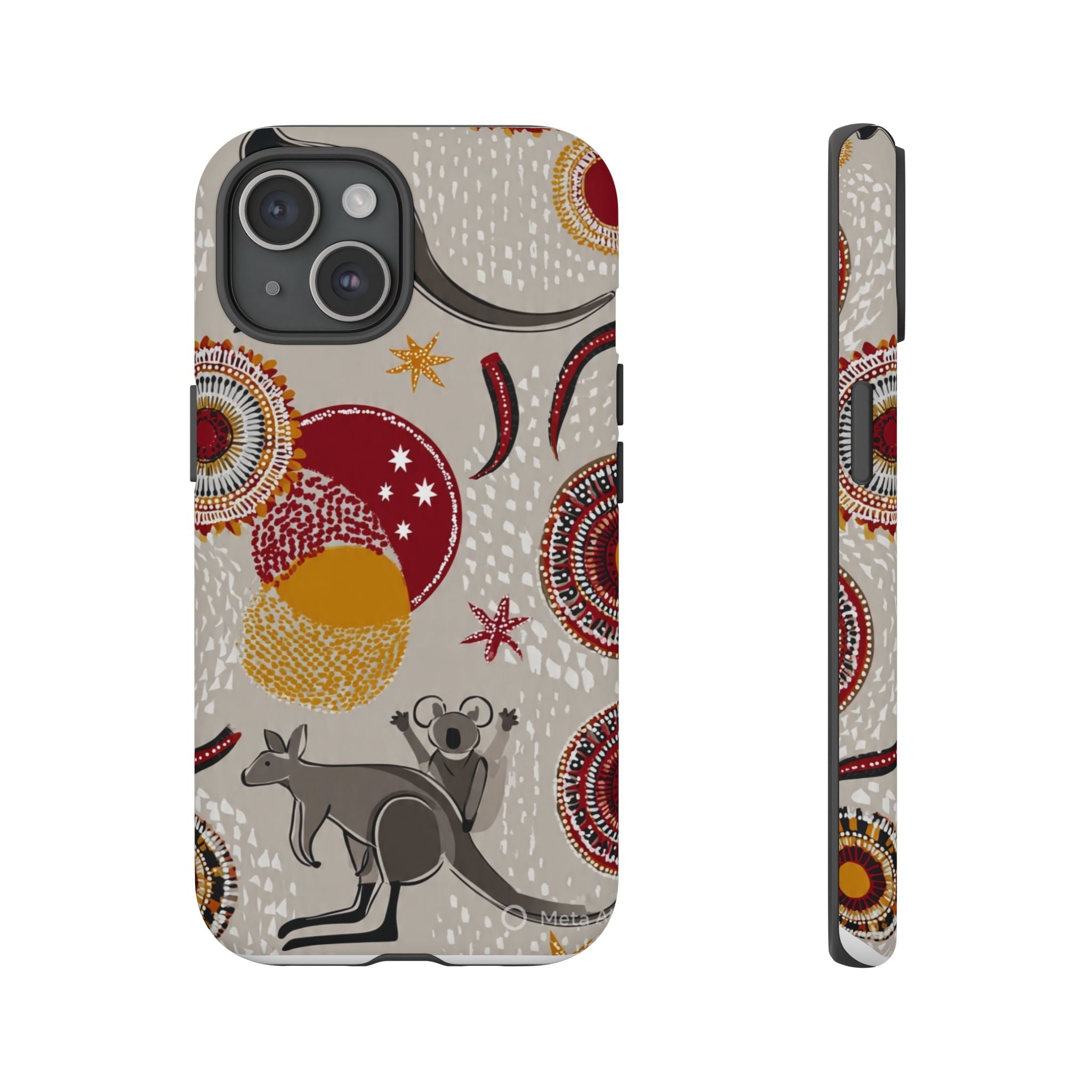 Kangaroo & Koala Aboriginal Dot Art Phone Case – Protective Tough Case