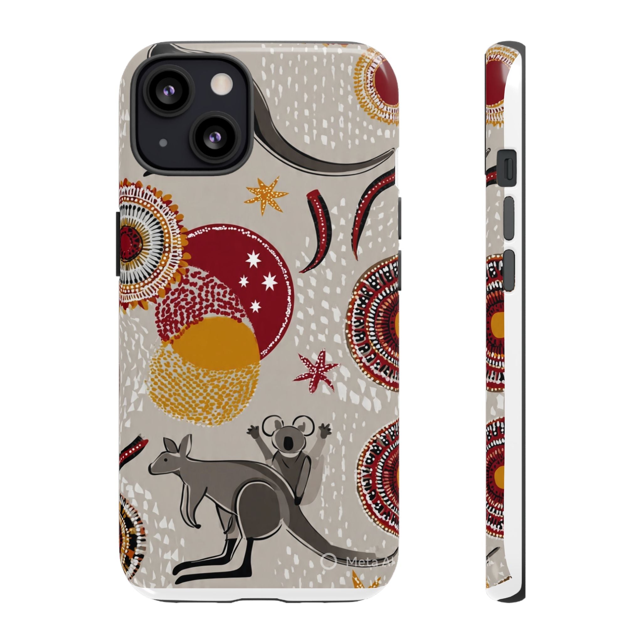 Kangaroo & Koala Aboriginal Dot Art Phone Case – Protective Tough Case