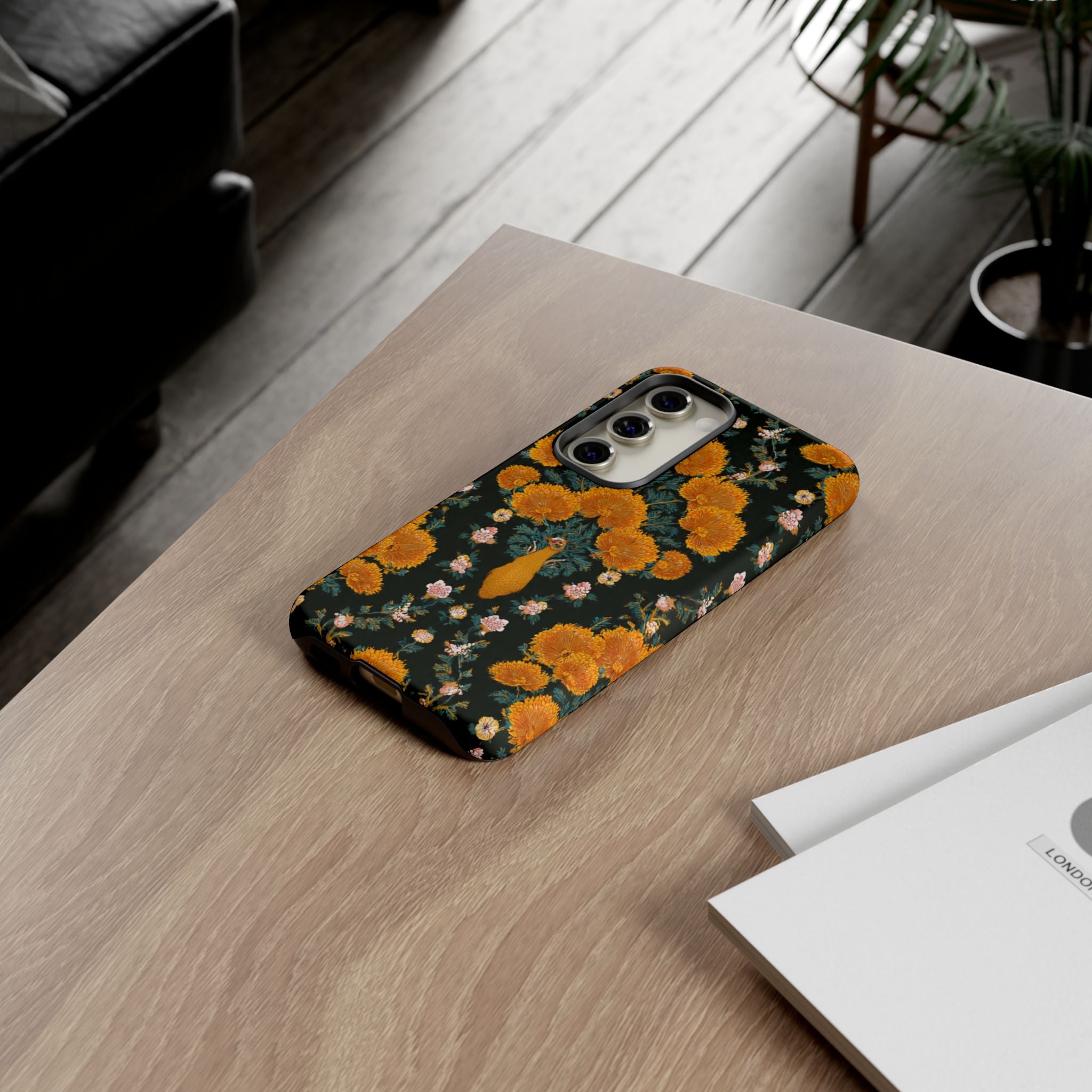 Marigold Mirror Phone Case — Floral Protective Phone Cover