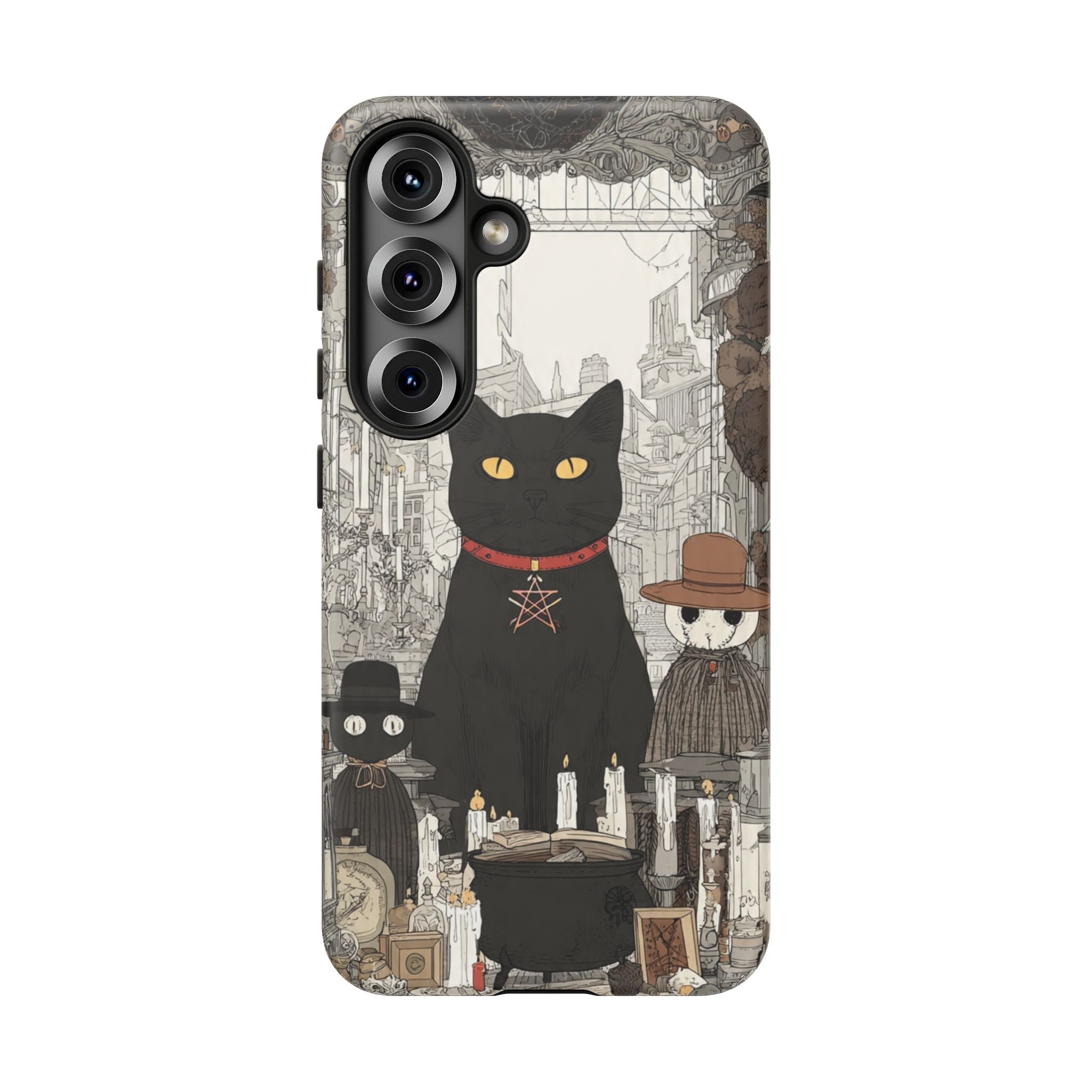 Witchy Black Cat Phone Case — Mystic Altar iPhone Cover