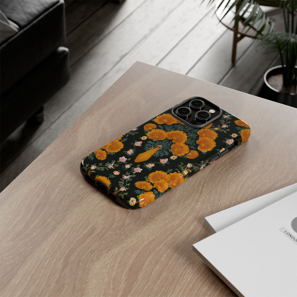 Marigold Mirror Phone Case — Floral Protective Phone Cover