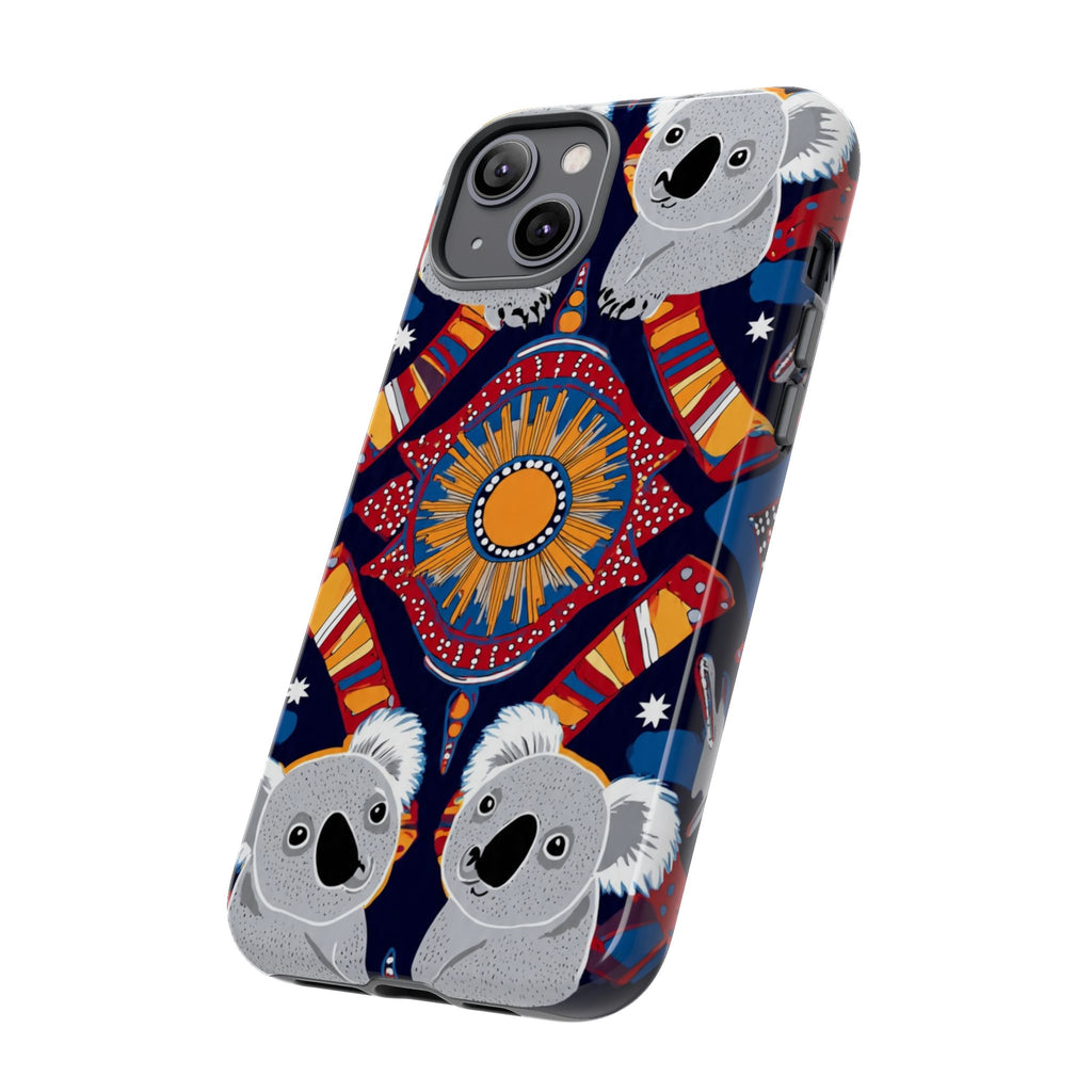 Koala Pattern Phone Case — Cute Indigenous-Inspired Design