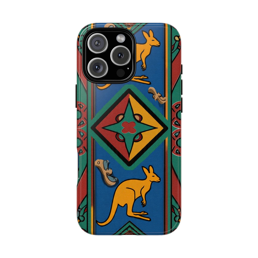 Kangaroo Tribal Pattern Tough Phone Case