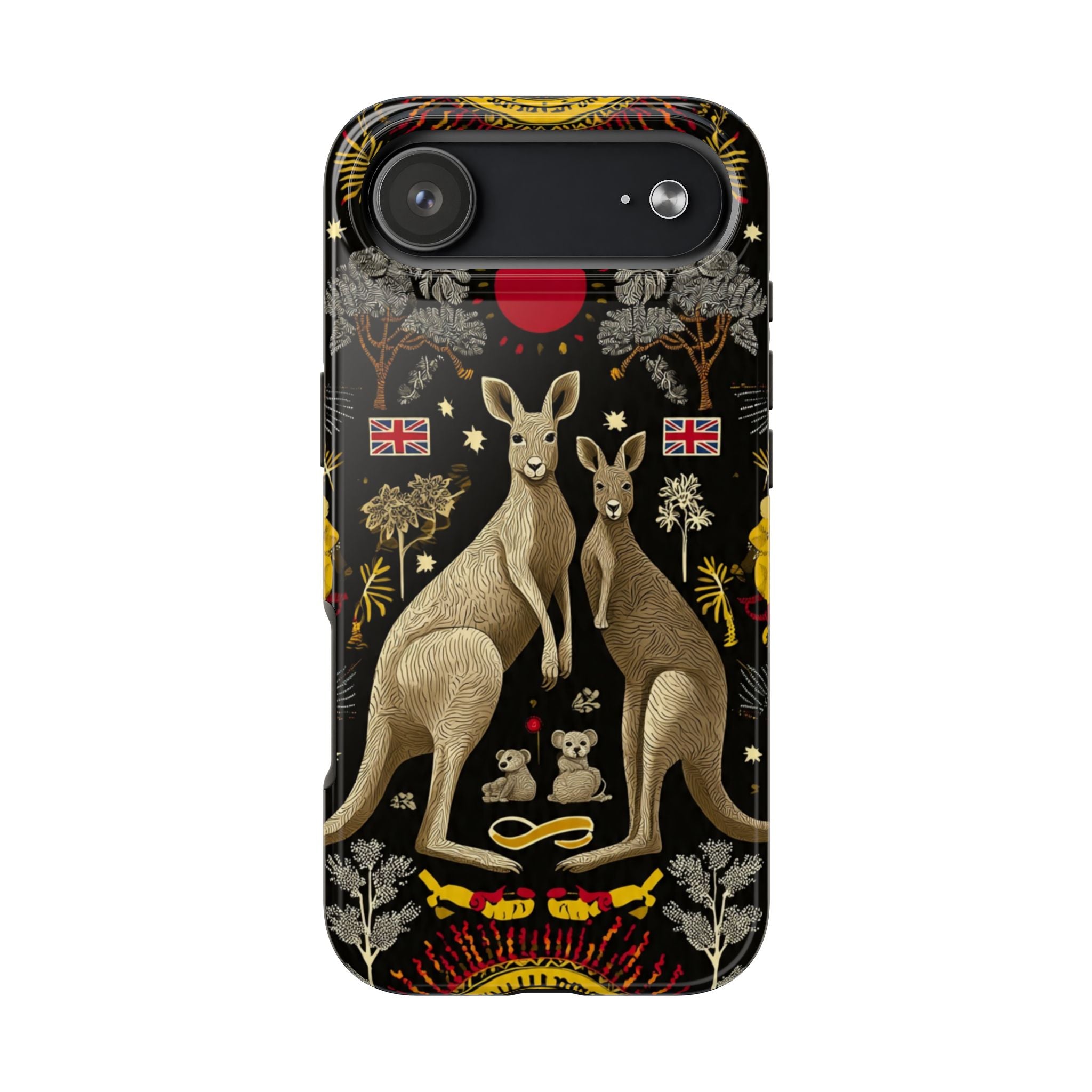 Australian Kangaroo Crest Tough Phone Case — Vintage Coat-of-Arms Design