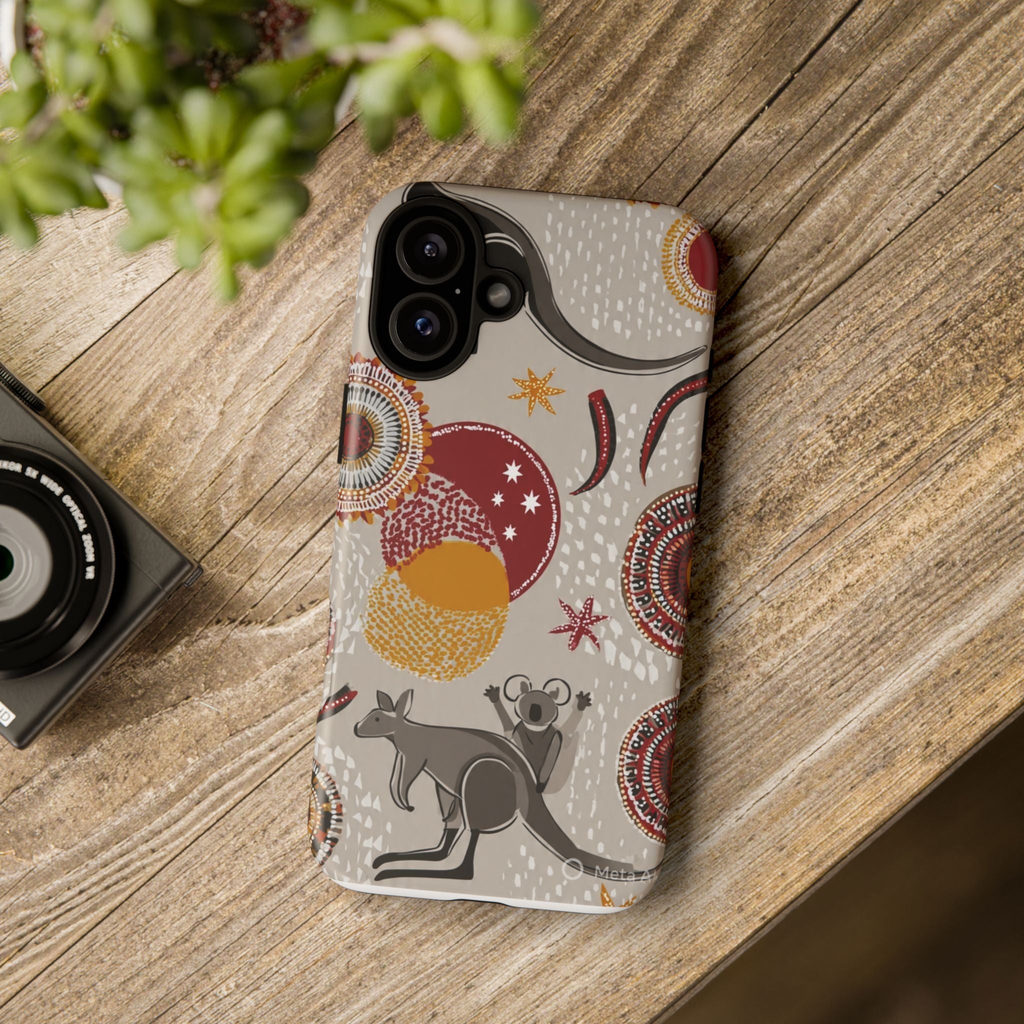 Kangaroo & Koala Aboriginal Dot Art Phone Case – Protective Tough Case