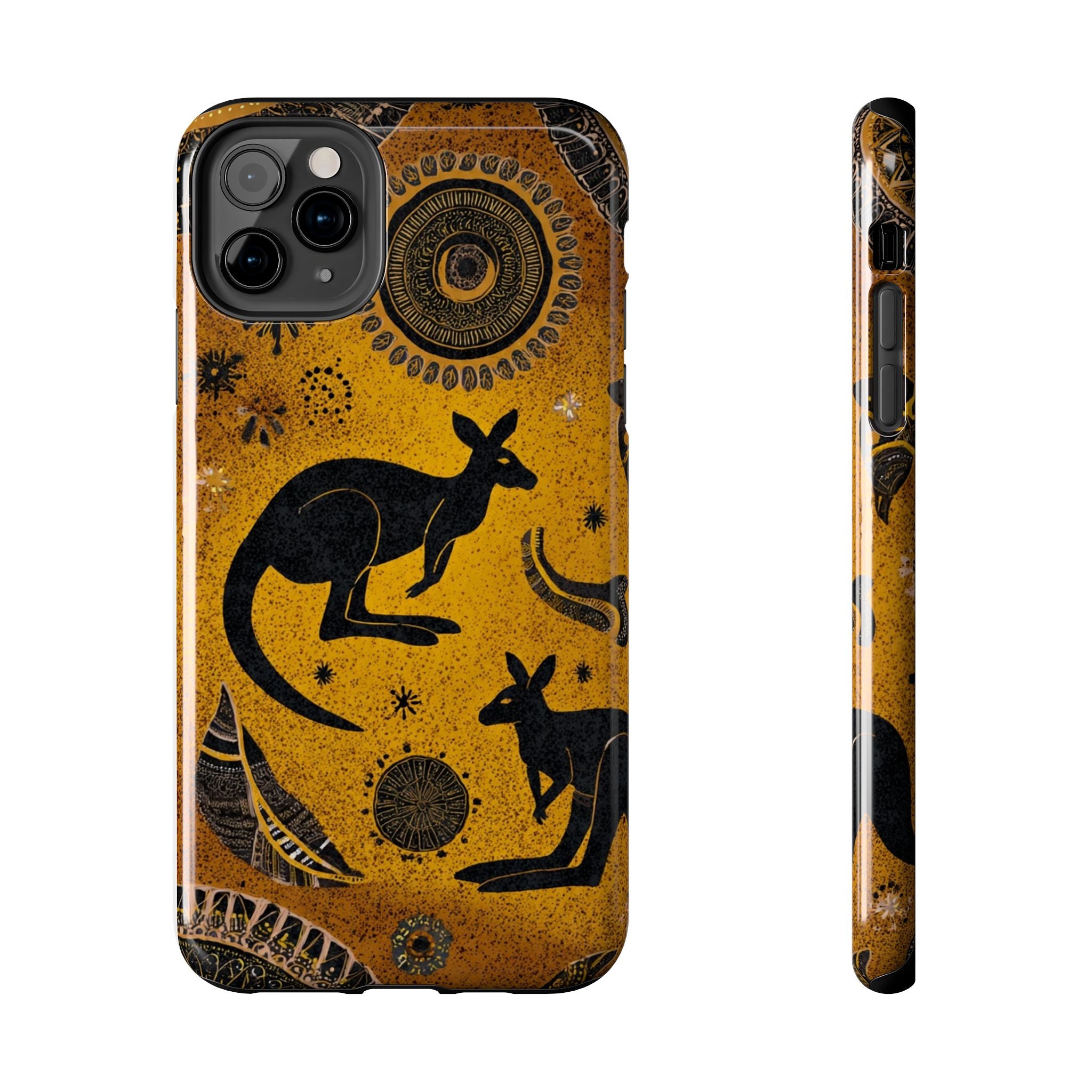 Kangaroo Boho Tough Phone Case — Australian Wildlife Protective Cover