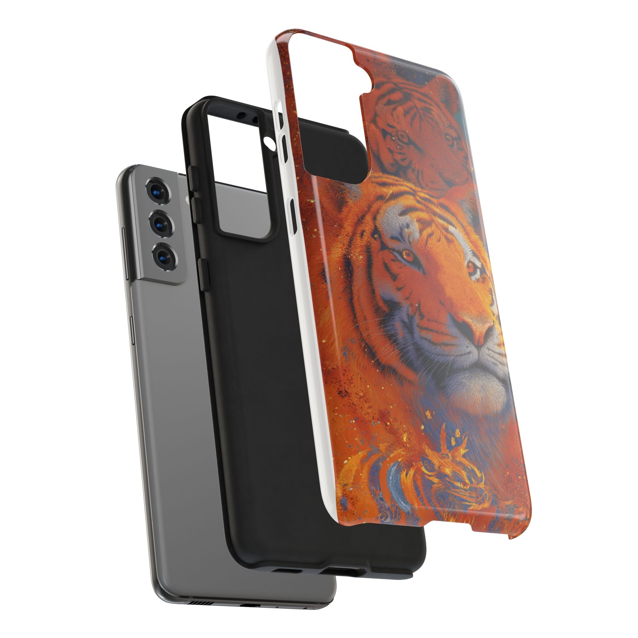 Tiger Portrait Tough Phone Case — Bold Orange Wildlife iPhone Protector