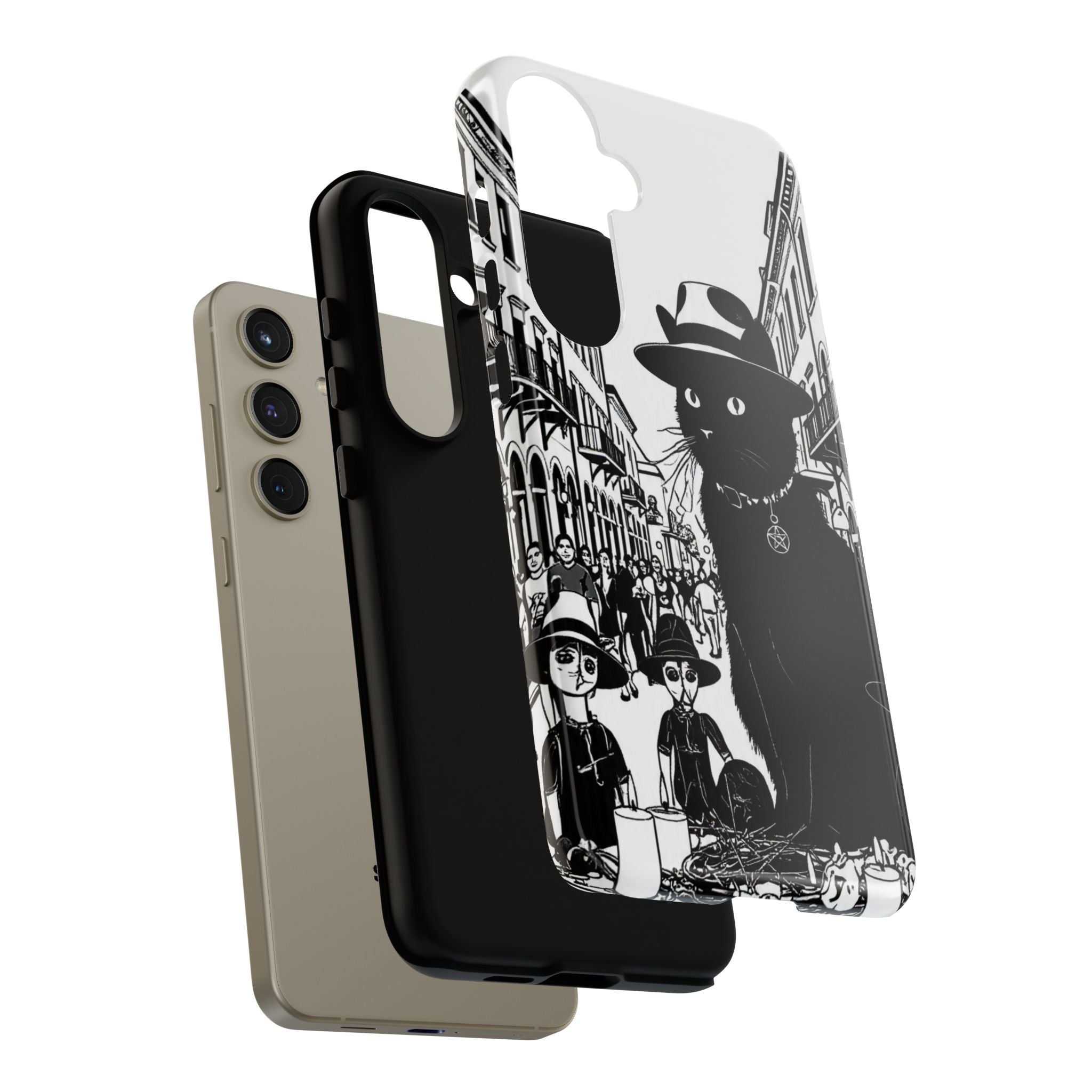 Phone Case — Noir Cat Street Art Design