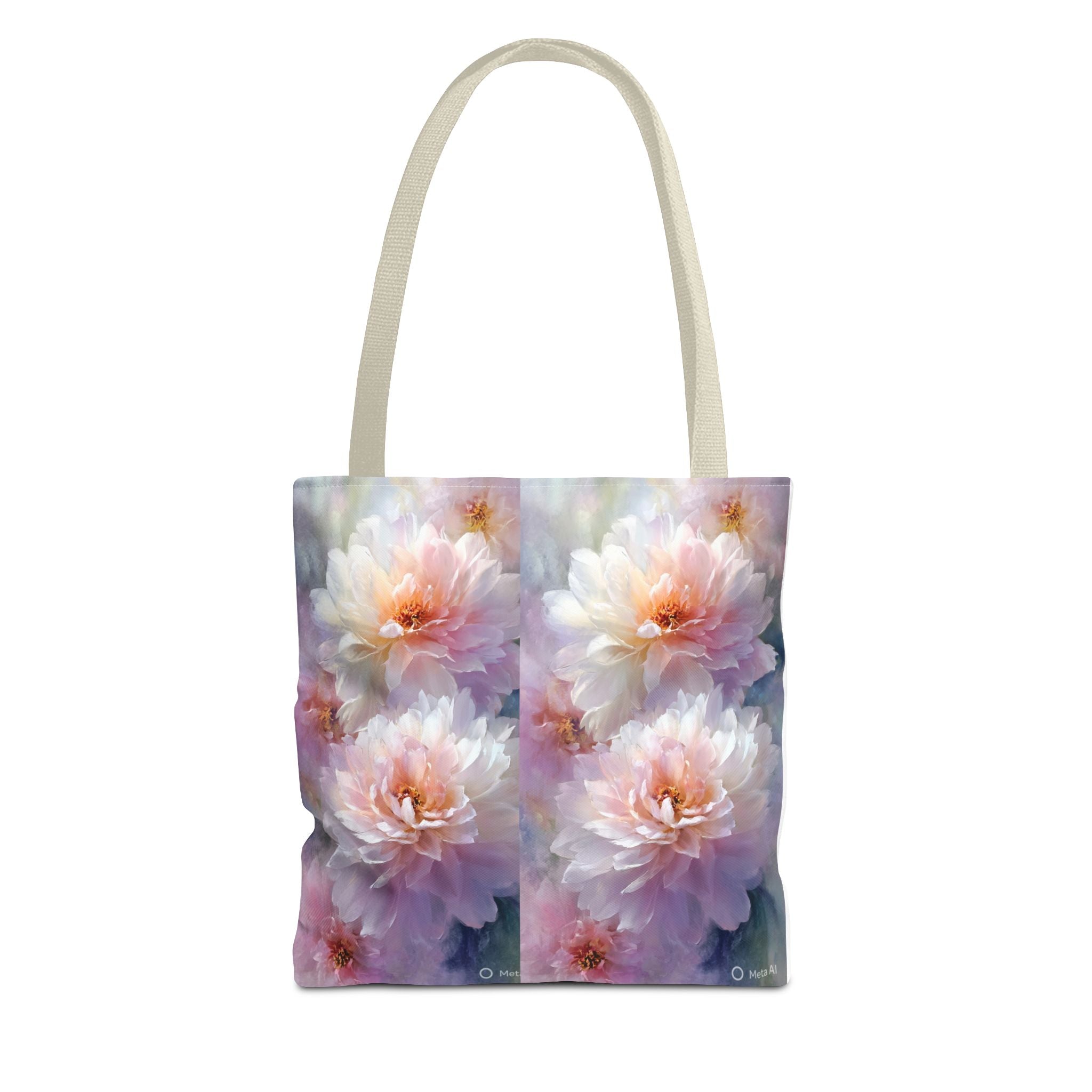 Floral Peony Tote Bag — Watercolor Pastel Bloom AOP Tote