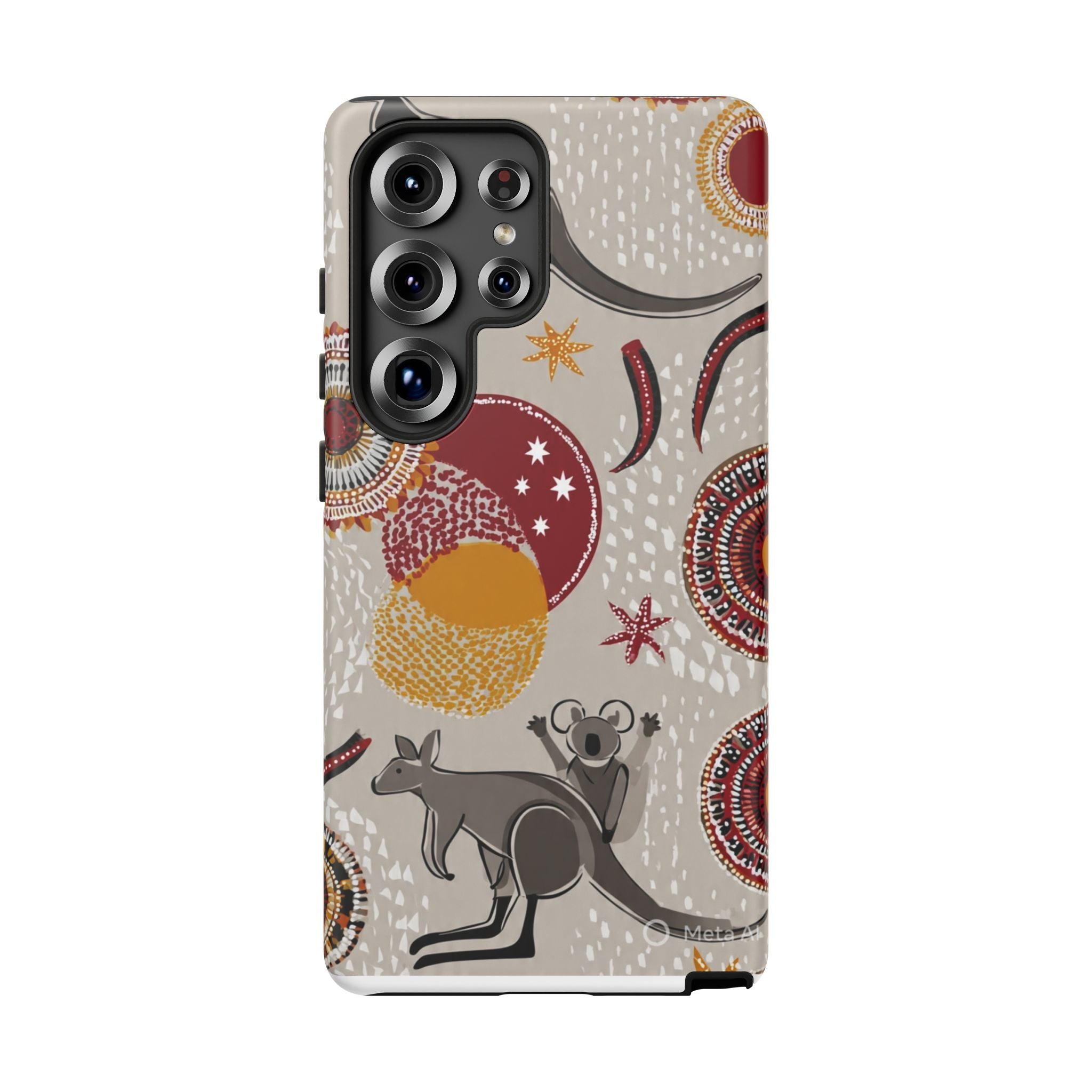 Kangaroo & Koala Aboriginal Dot Art Phone Case – Protective Tough Case