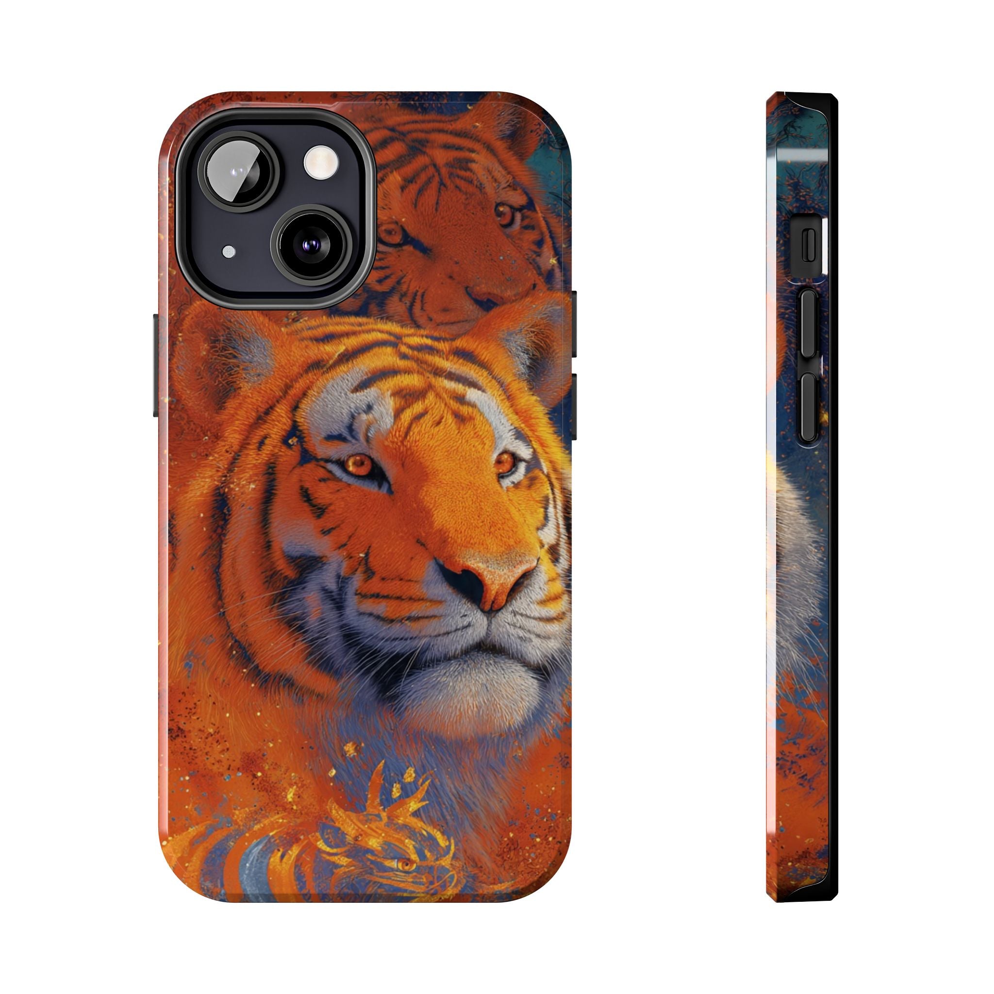 Tiger Portrait Tough Phone Case — Bold Orange Wildlife iPhone Protector