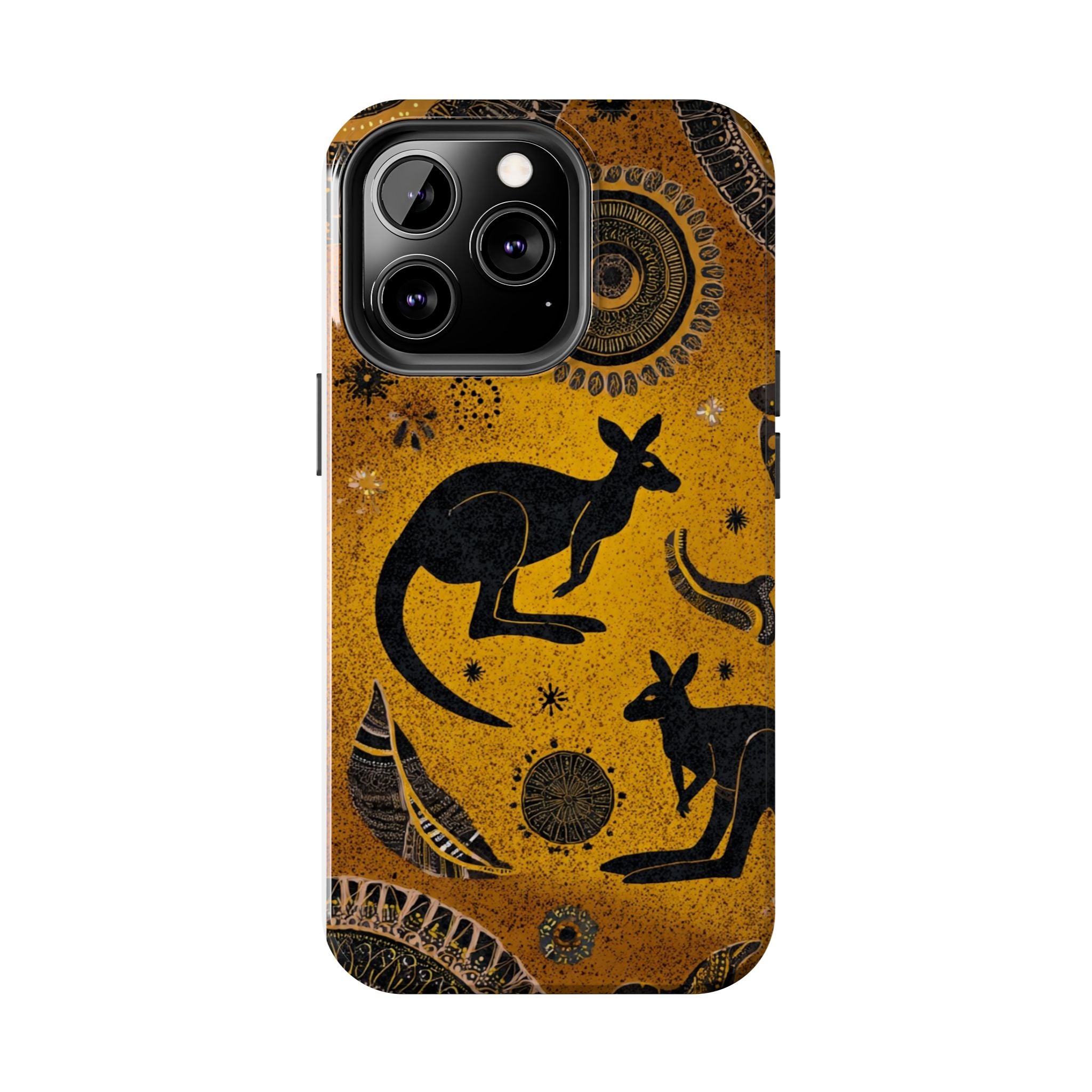 Kangaroo Boho Tough Phone Case — Australian Wildlife Protective Cover
