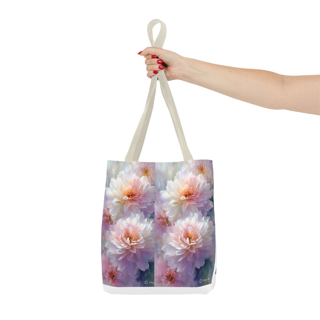 Floral Peony Tote Bag — Watercolor Pastel Bloom AOP Tote