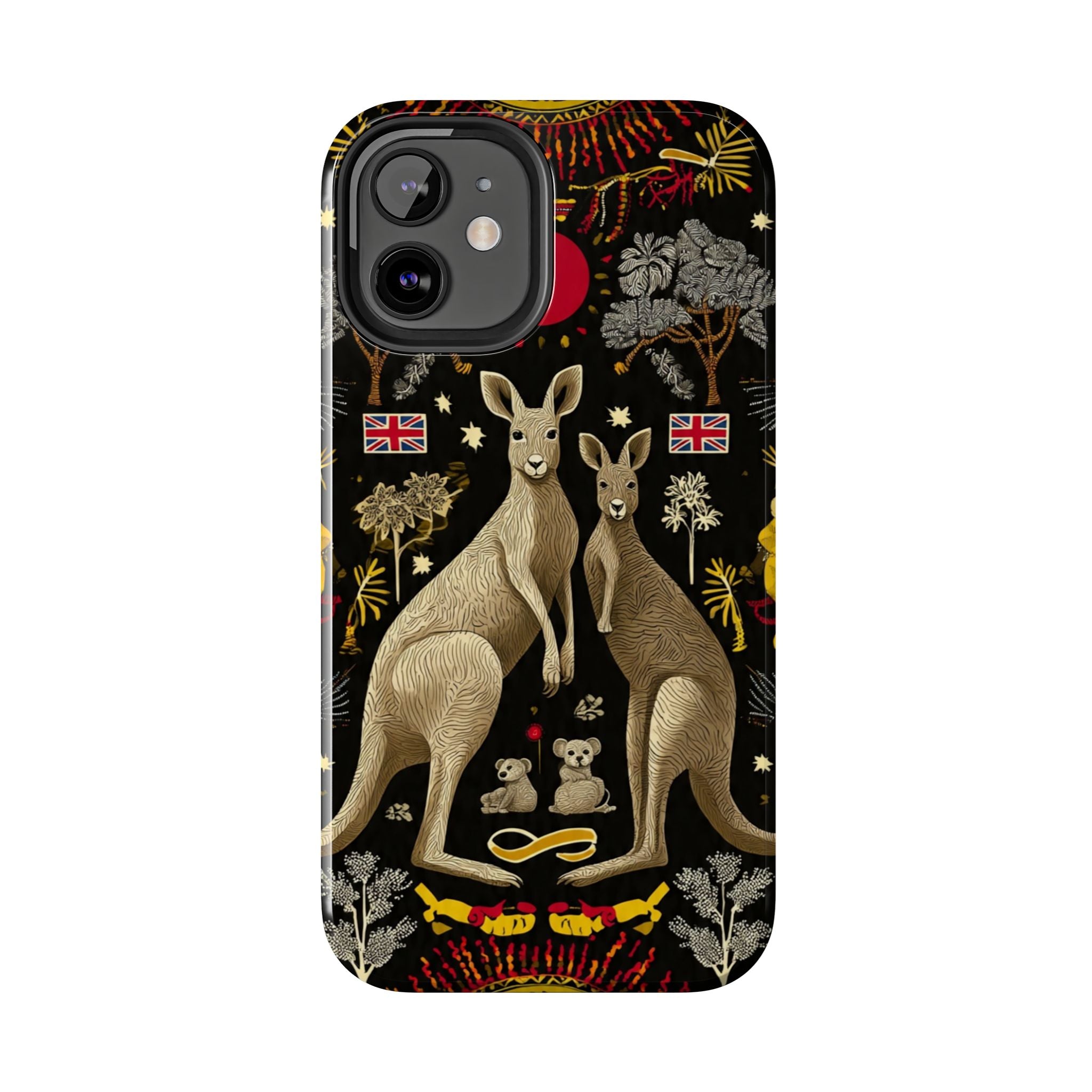 Australian Kangaroo Crest Tough Phone Case — Vintage Coat-of-Arms Design