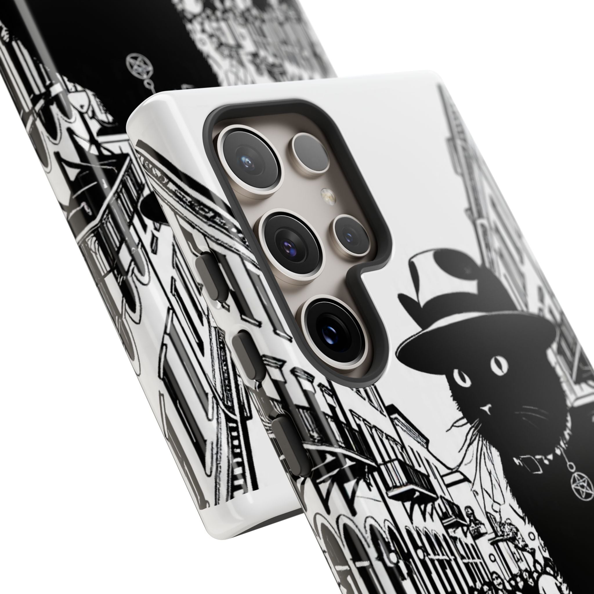 Phone Case — Noir Cat Street Art Design