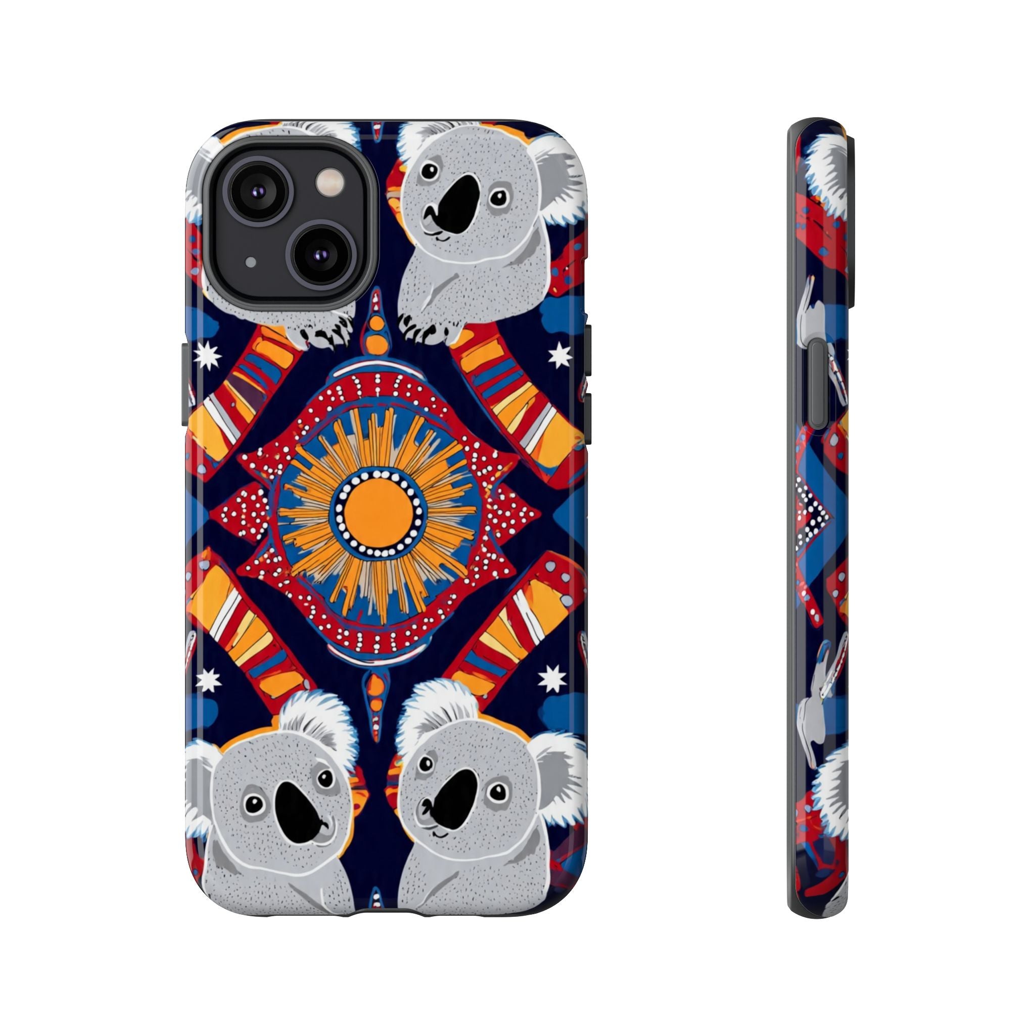 Koala Pattern Phone Case — Cute Indigenous-Inspired Design